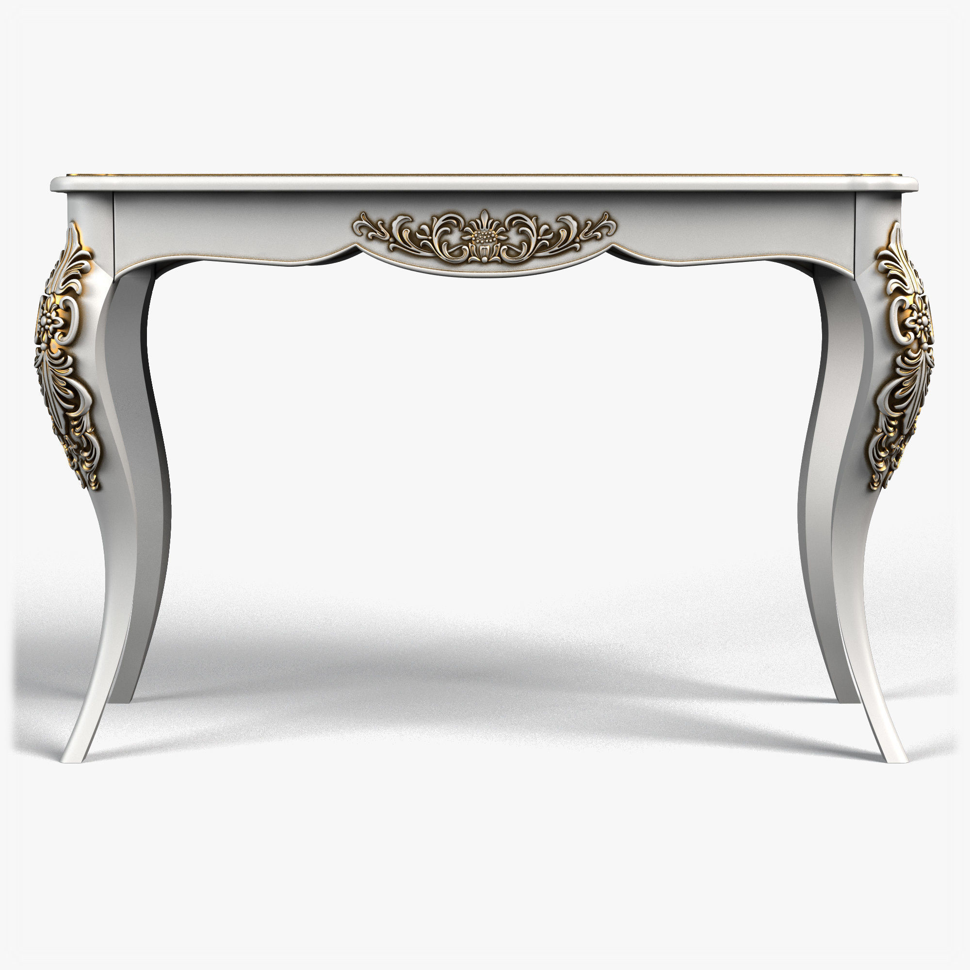Table0027 ornate console table gold 3D model_2