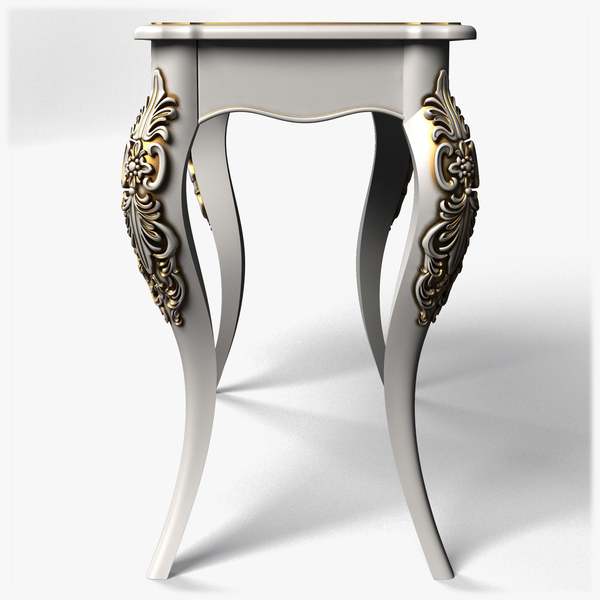 Table0027 ornate console table gold 3D model_3