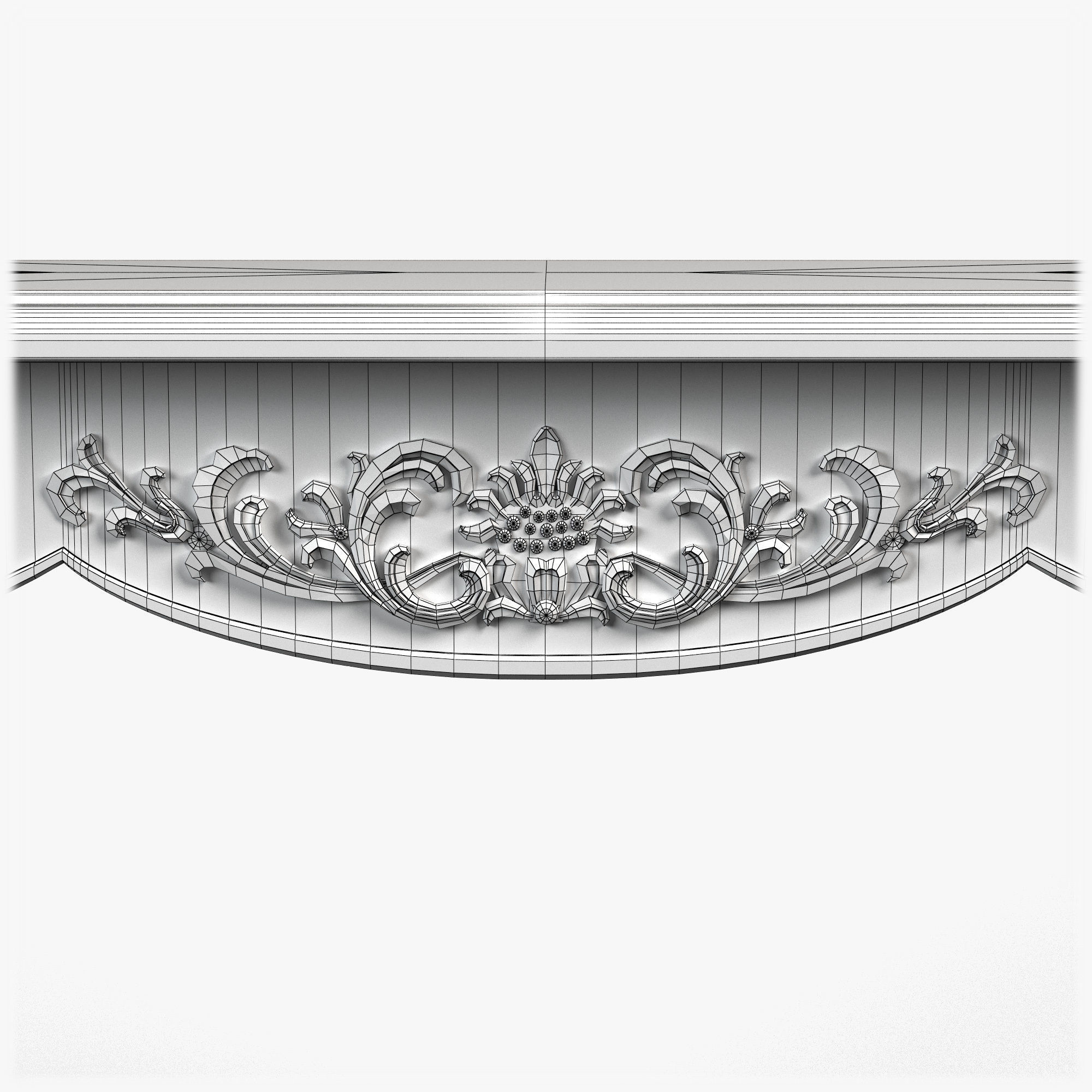 Table0027 ornate console table gold 3D model_17