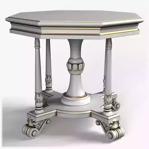 Table0028 octagonal table with gold legs