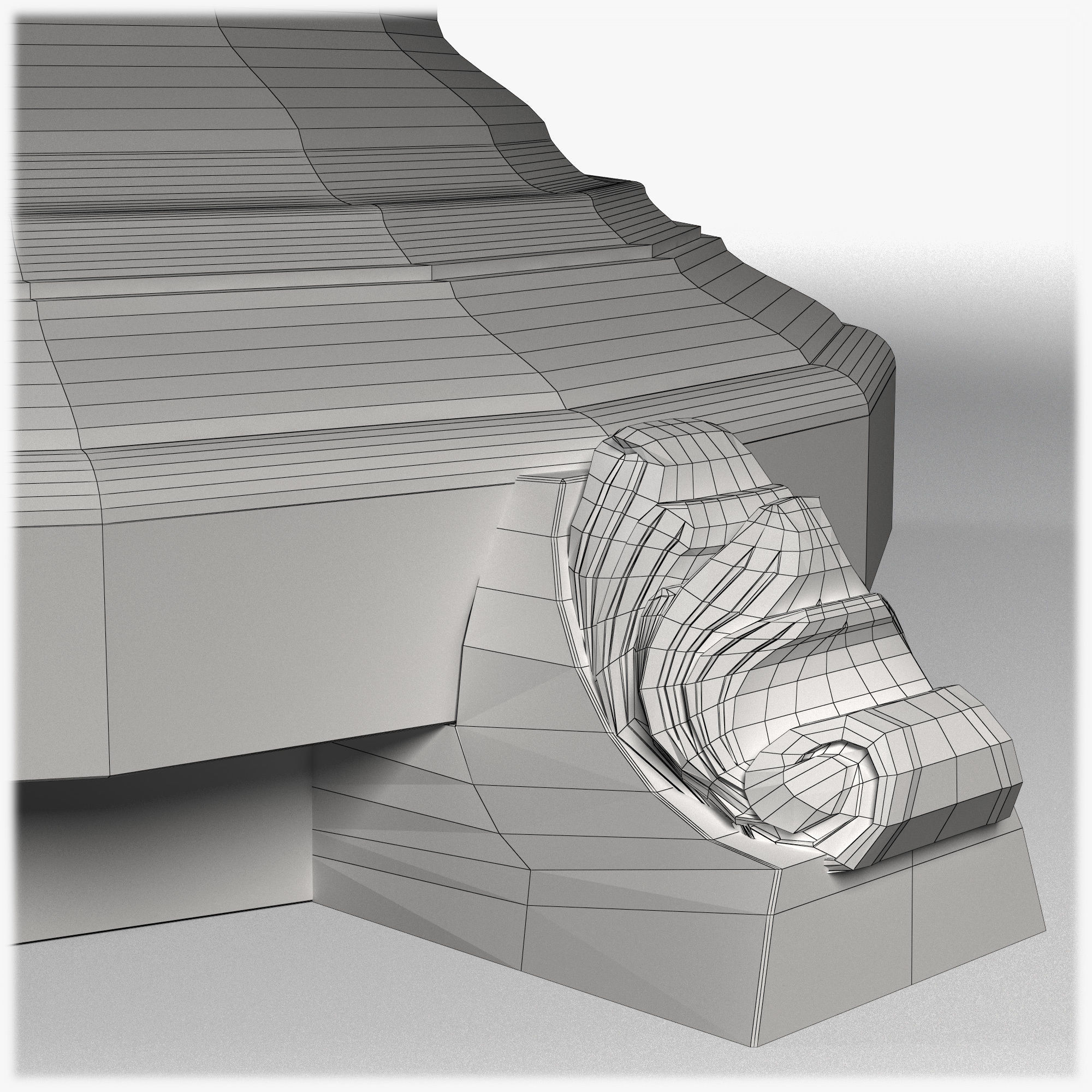 Table0031 ornate dining table 3D model_19