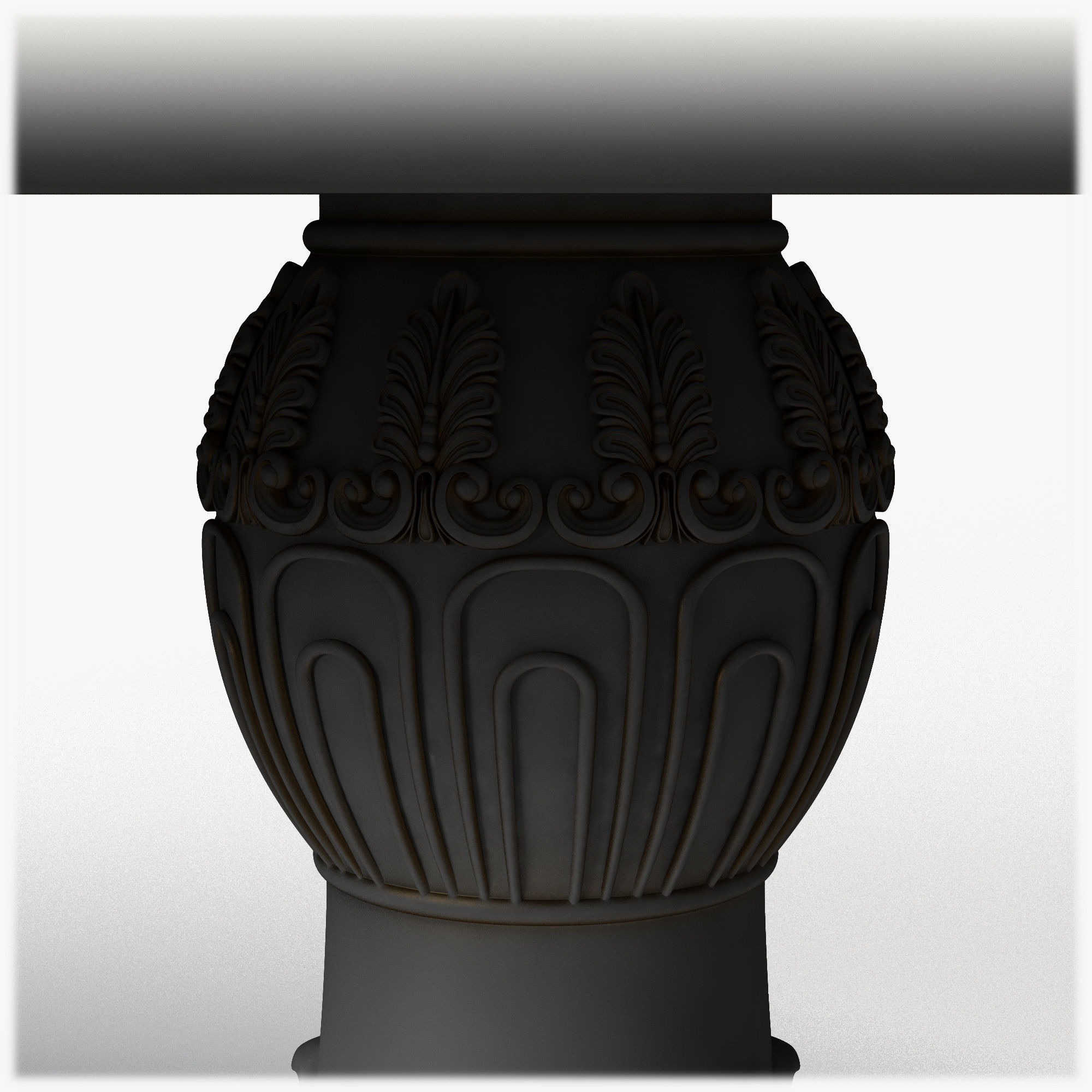 Table0031 ornate dining table 3D model_5