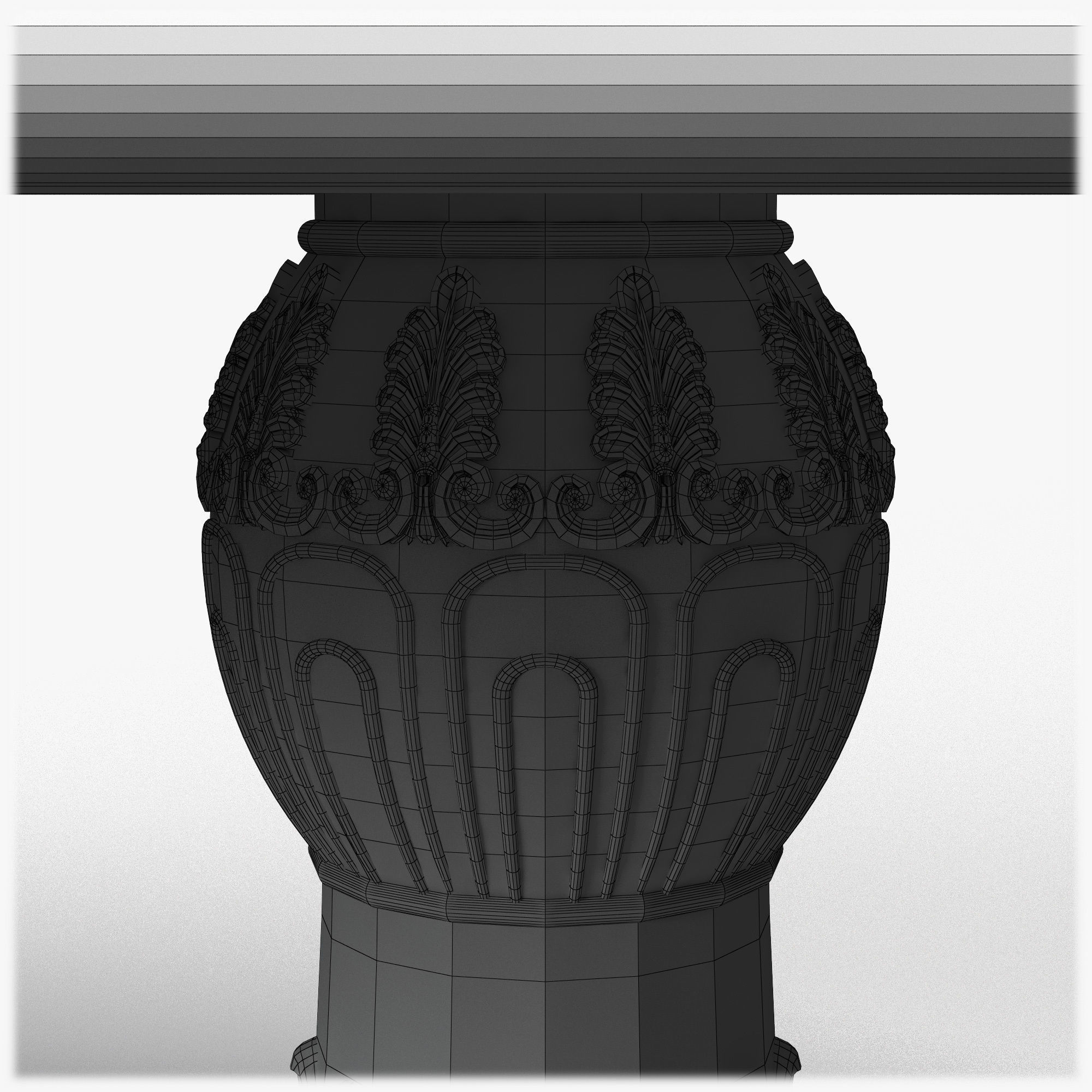 Table0031 ornate dining table 3D model_17