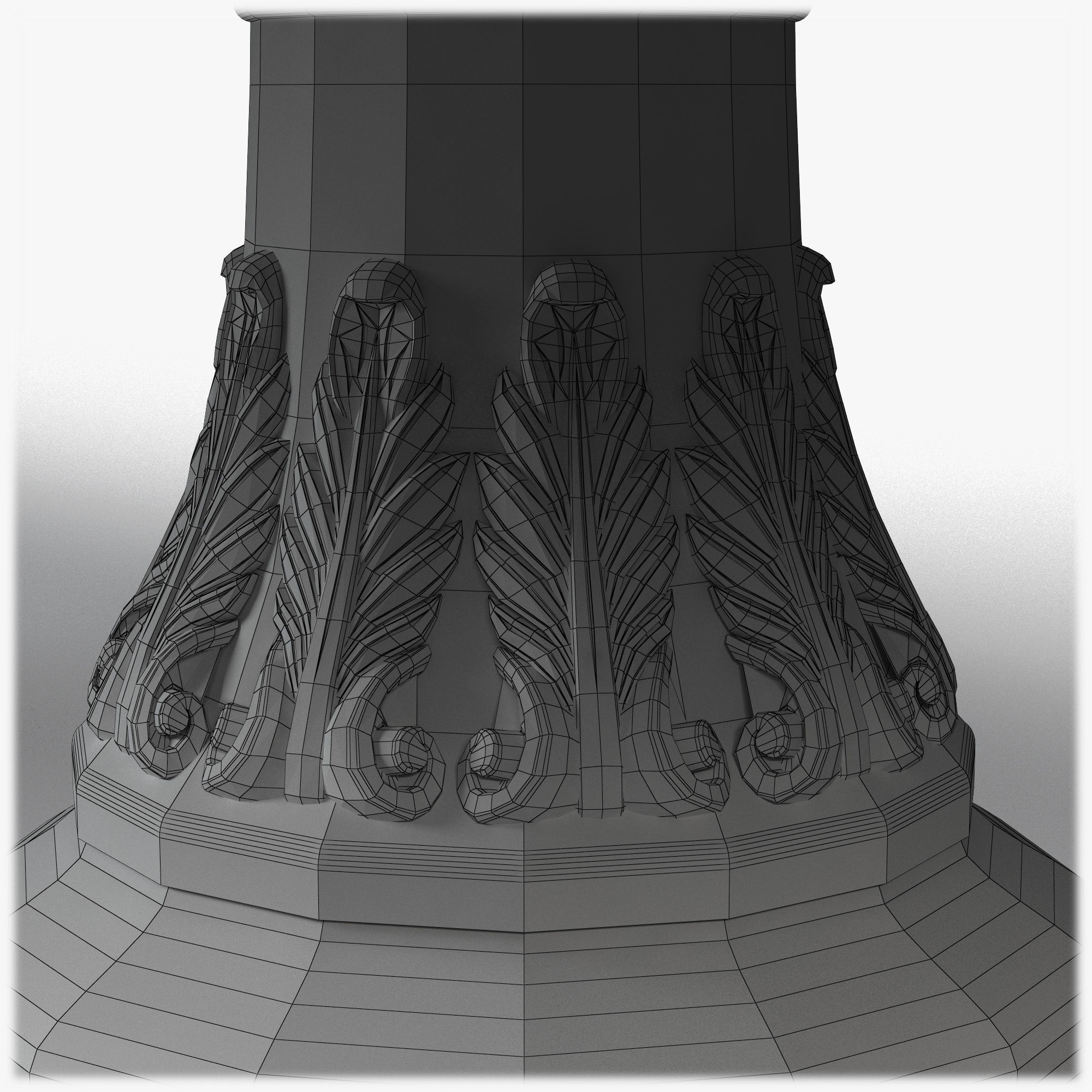 Table0031 ornate dining table 3D model_18