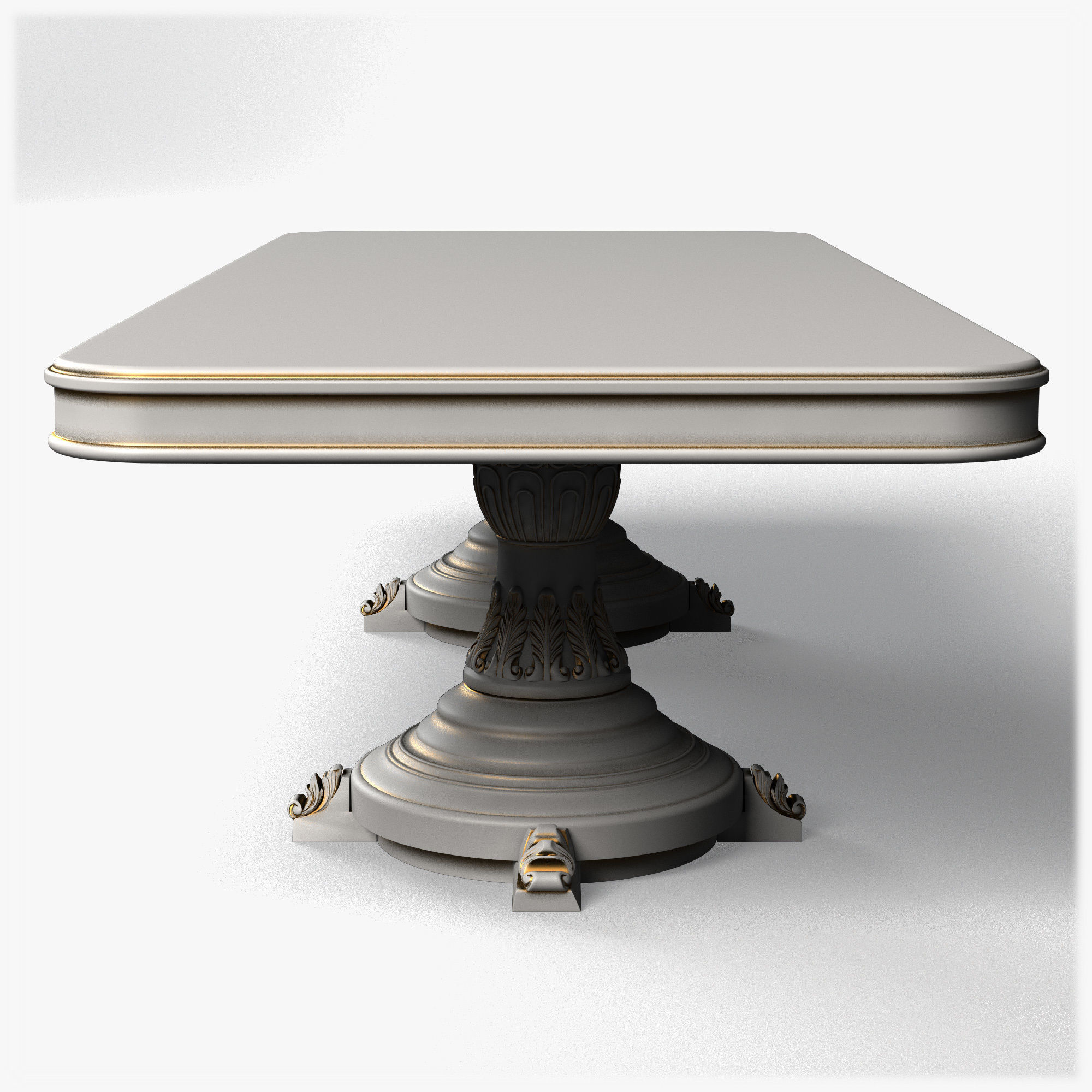 Table0031 ornate dining table 3D model_3