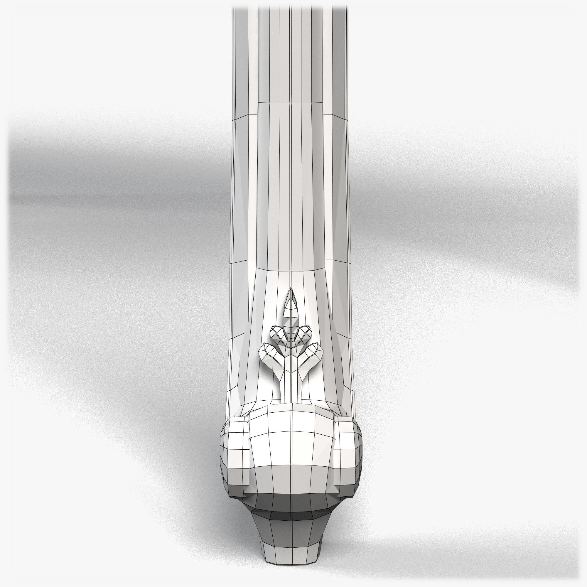 Table0033 rectangular shelf on wall 3D model_19