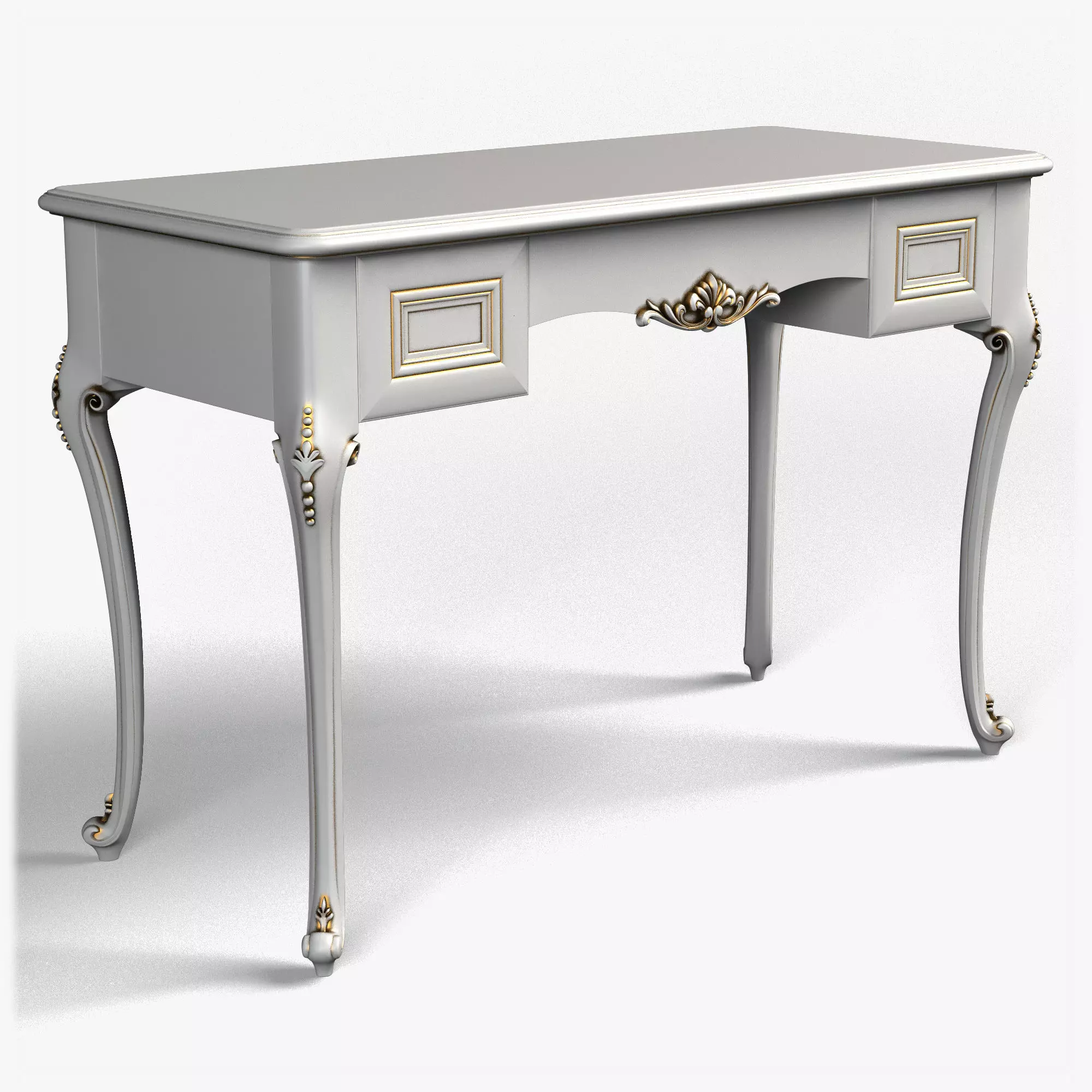 Table0033 rectangular shelf on wall 3D model_0