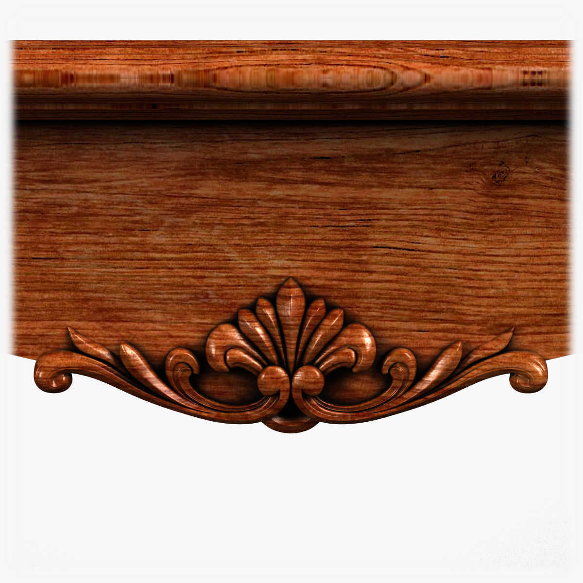 Table0033 rectangular shelf on wall 3D model_13