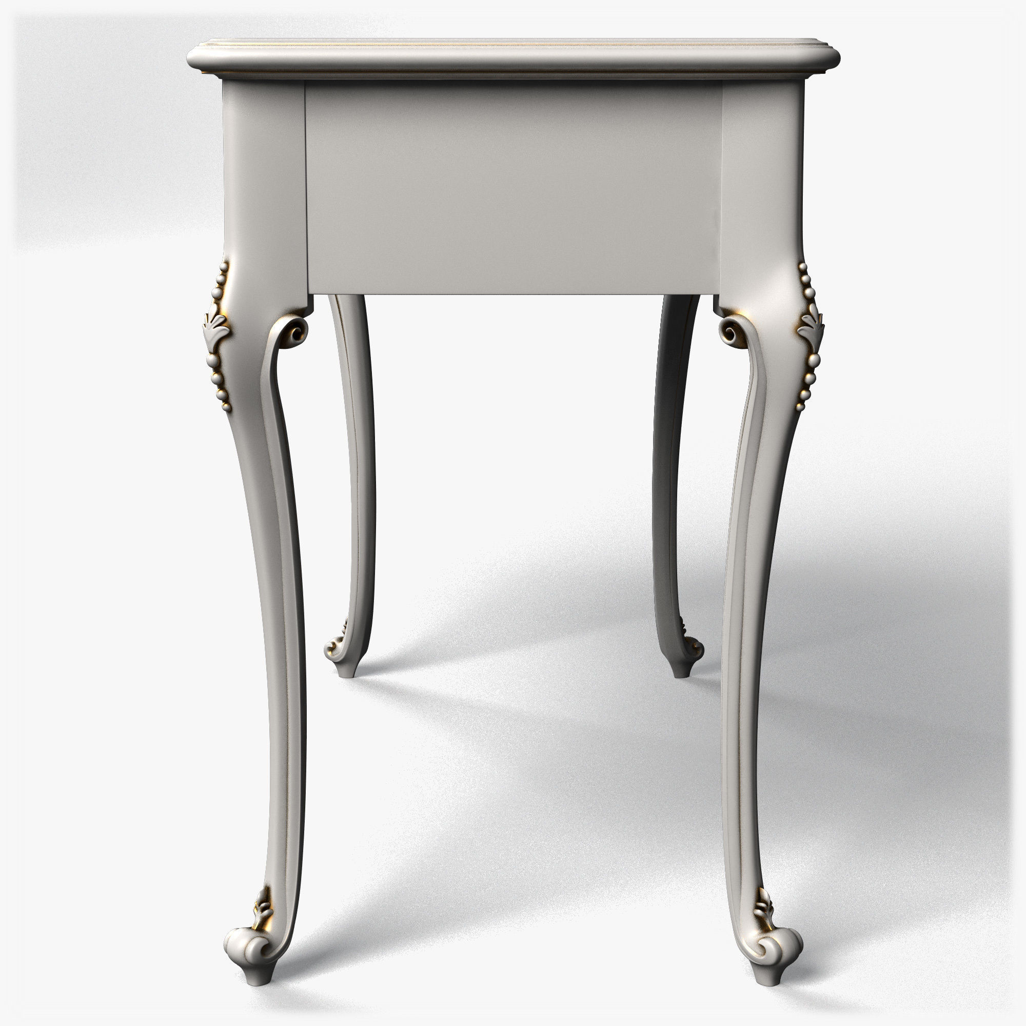 Table0033 rectangular shelf on wall 3D model_3