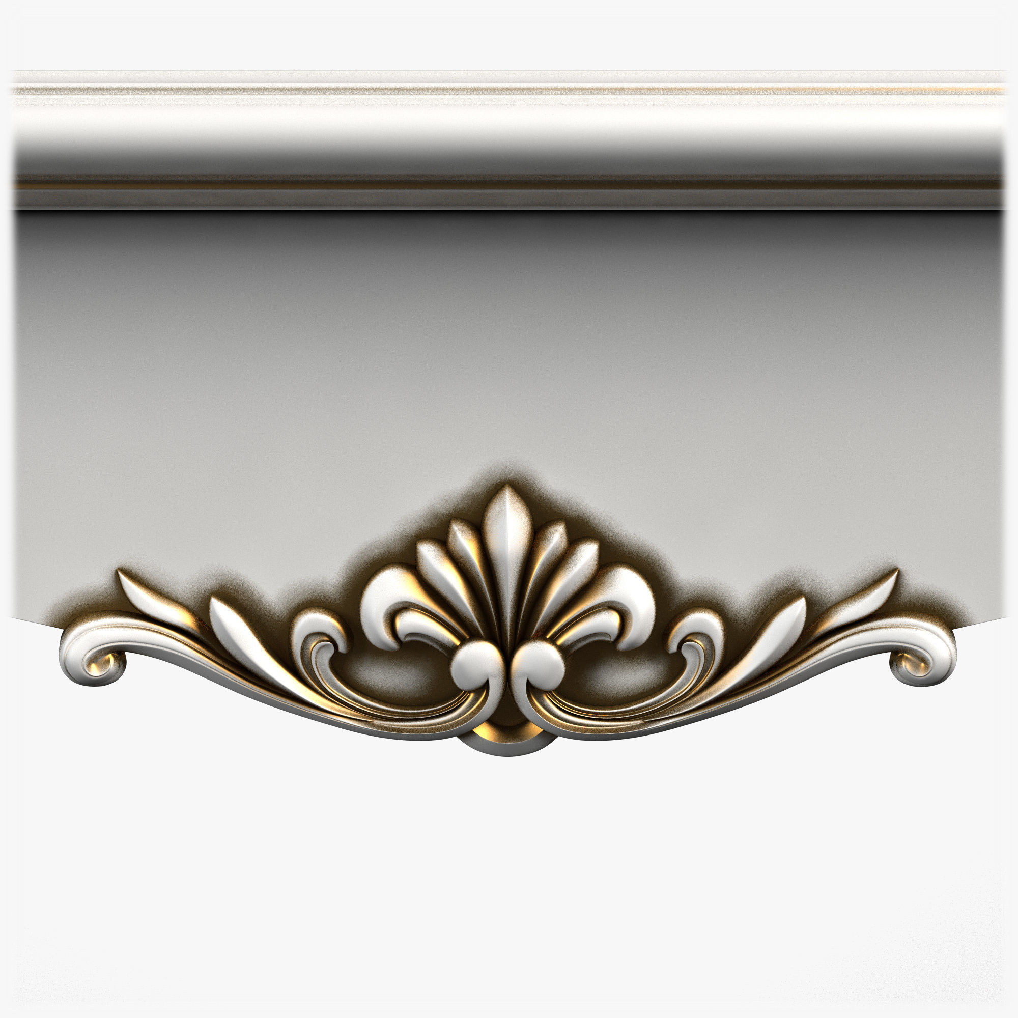 Table0033 rectangular shelf on wall 3D model_5