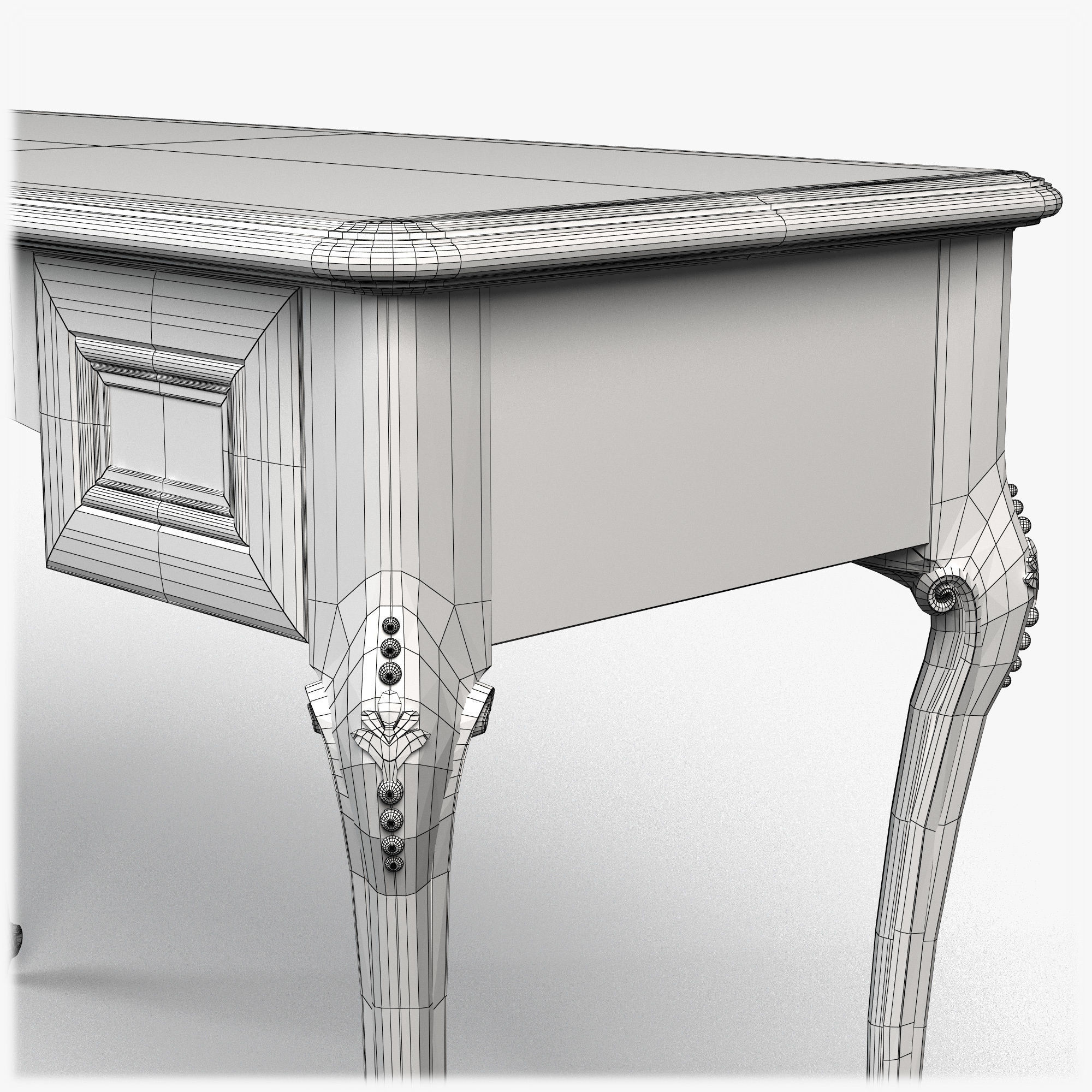 Table0033 rectangular shelf on wall 3D model_16