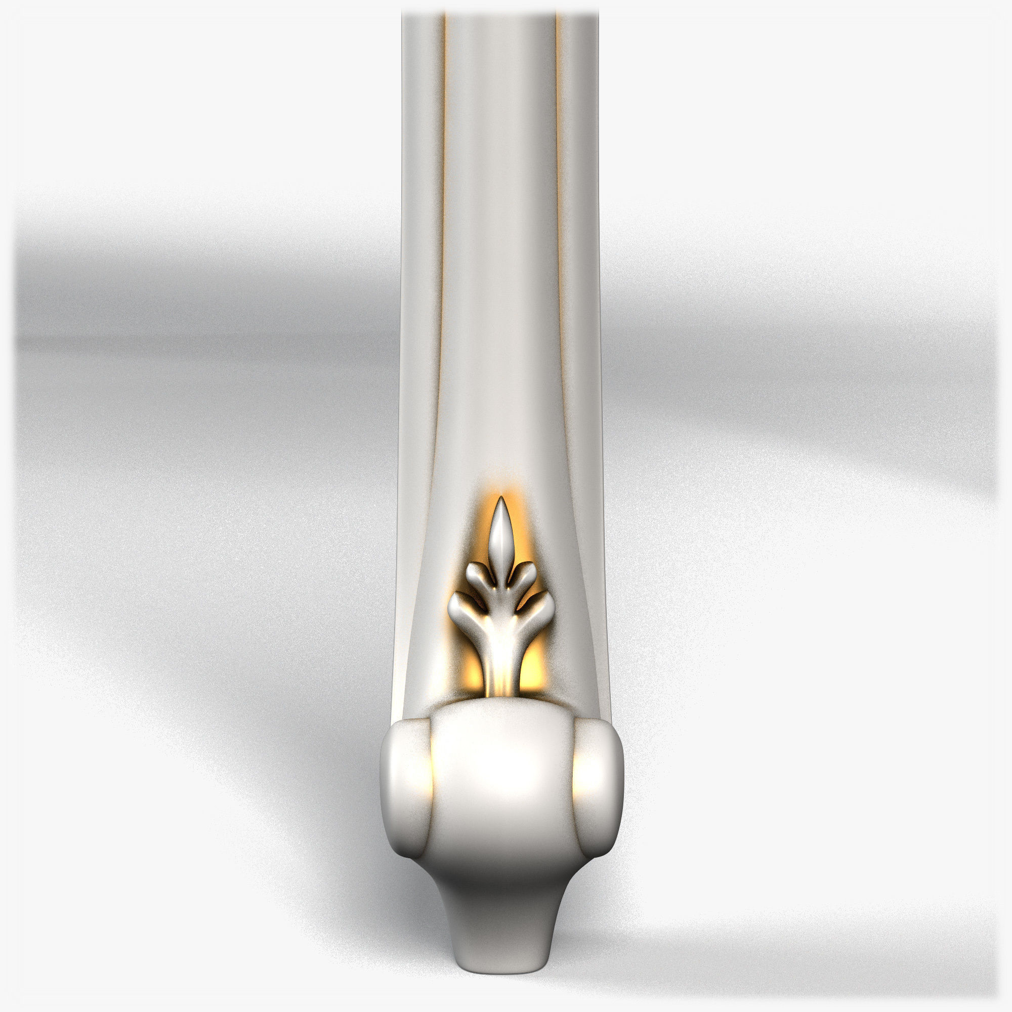 Table0033 rectangular shelf on wall 3D model_7