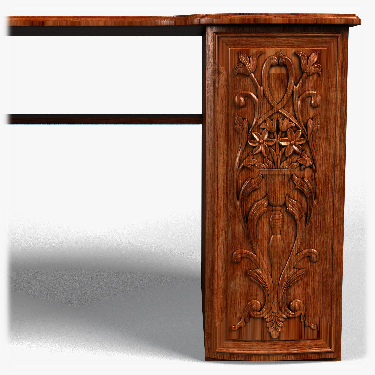 Table0035 desk with ornate carvings 3D model_13