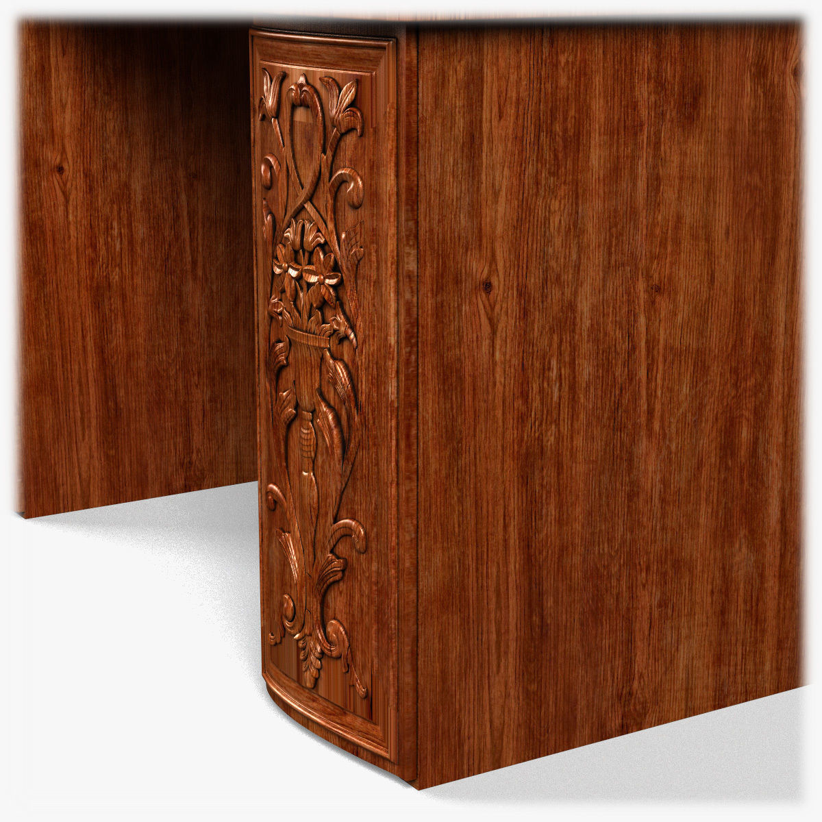 Table0035 desk with ornate carvings 3D model_12