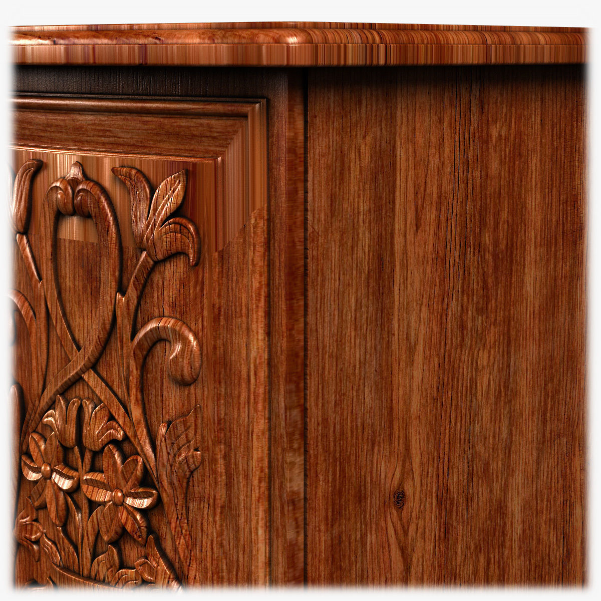 Table0035 desk with ornate carvings 3D model_14