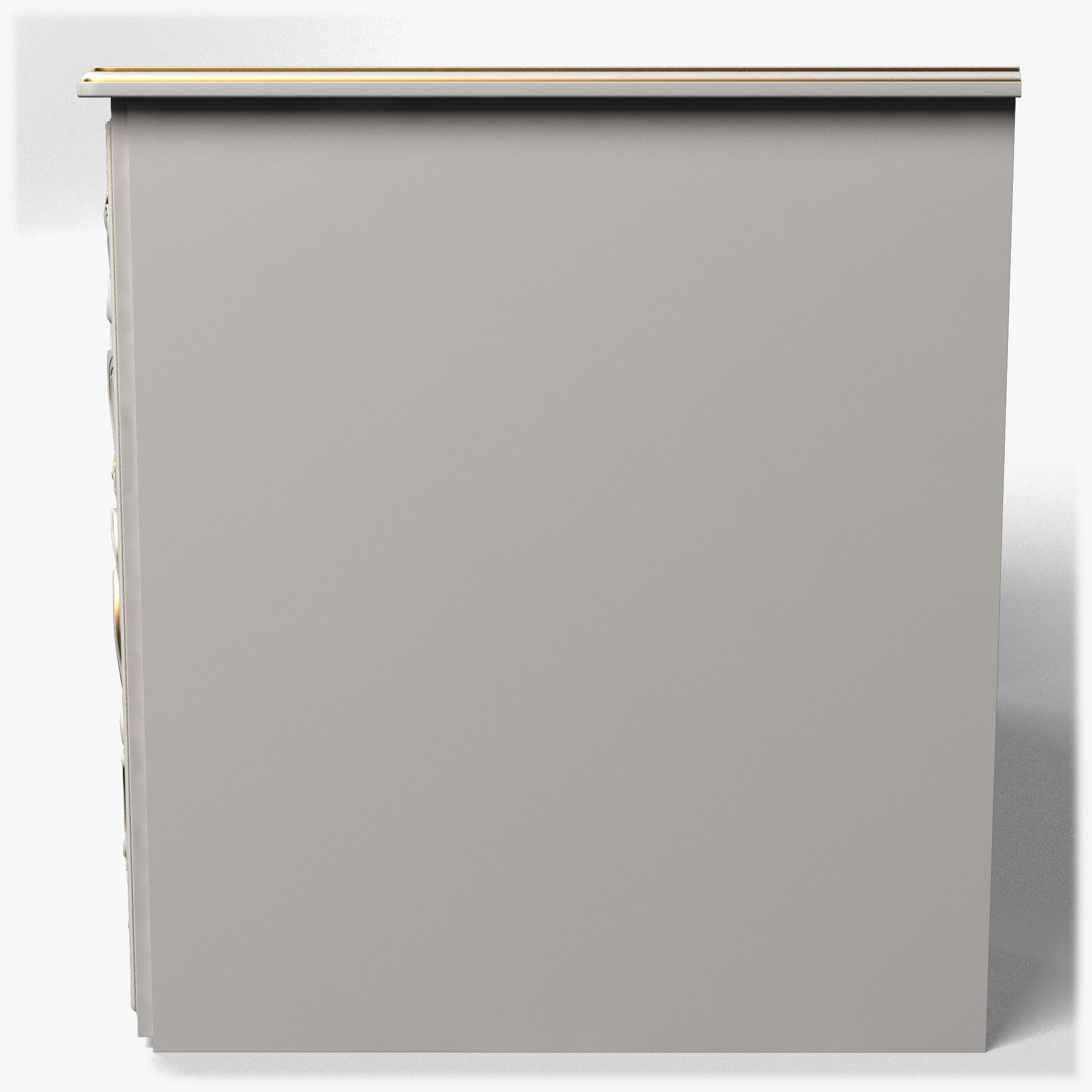 Table0035 desk with ornate carvings 3D model_3