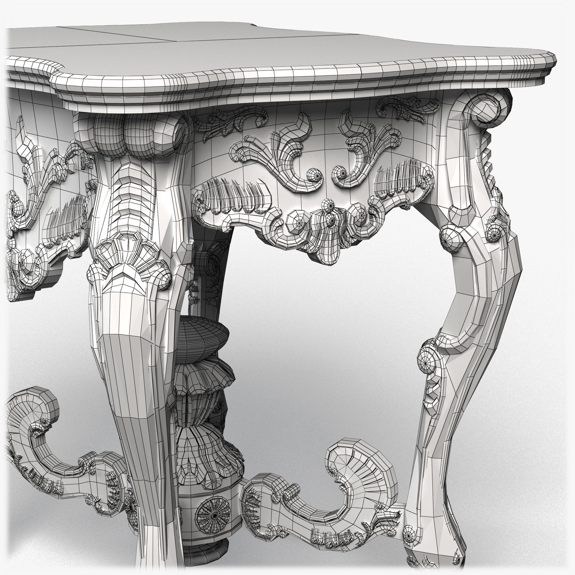 Table0036 ornate side table 3D model_16
