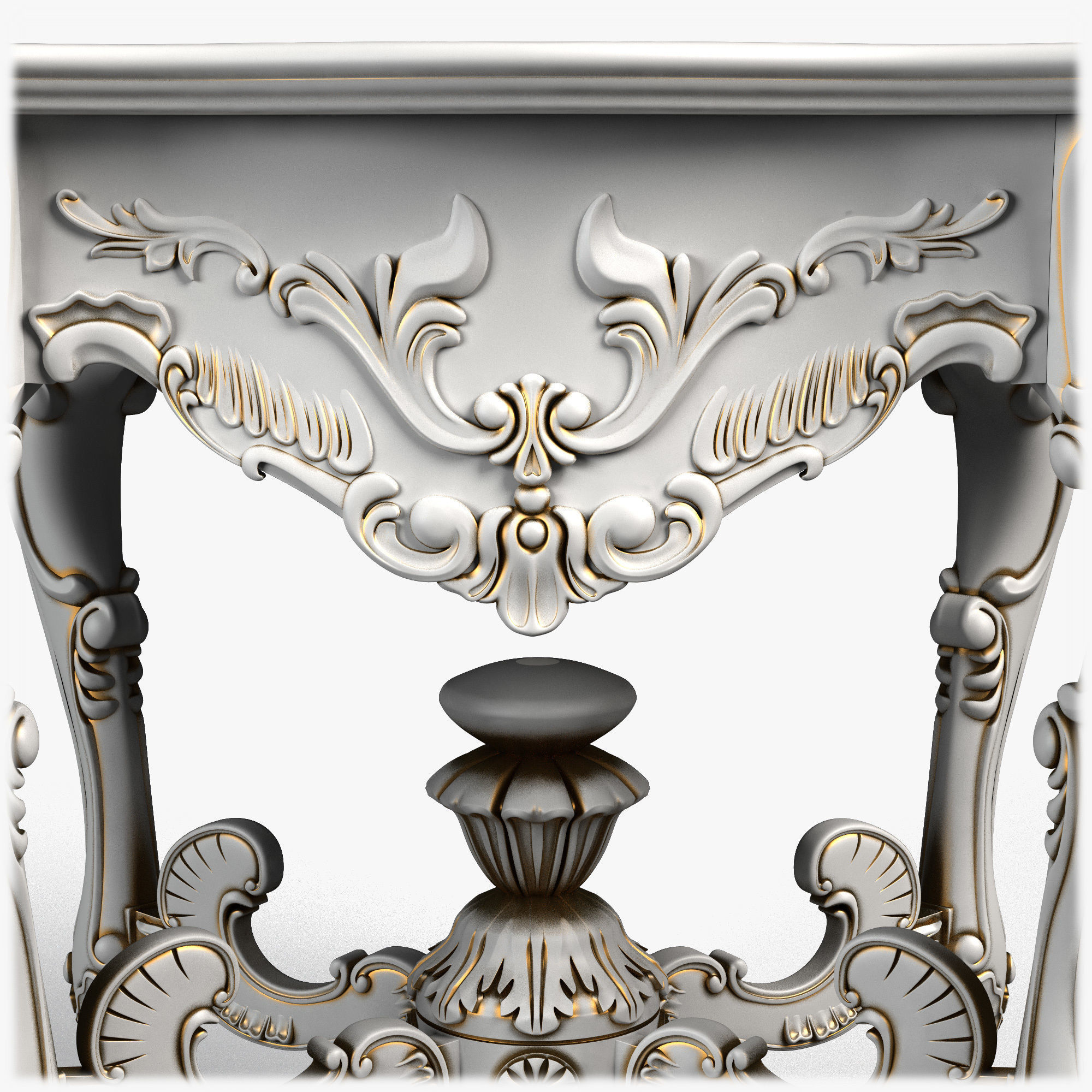 Table0036 ornate side table 3D model_5