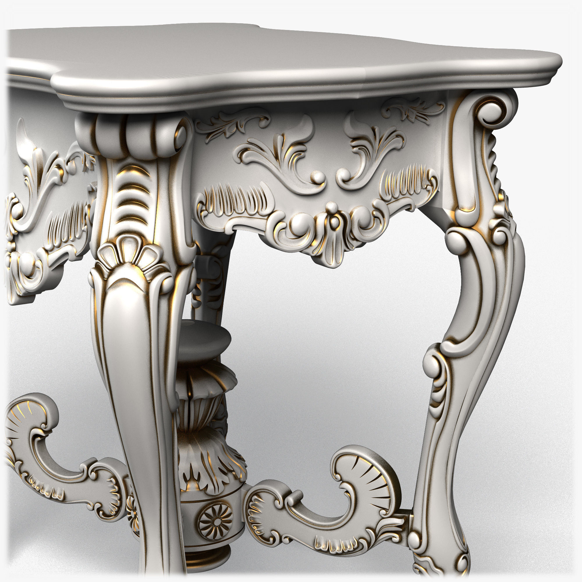 Table0036 ornate side table 3D model_4