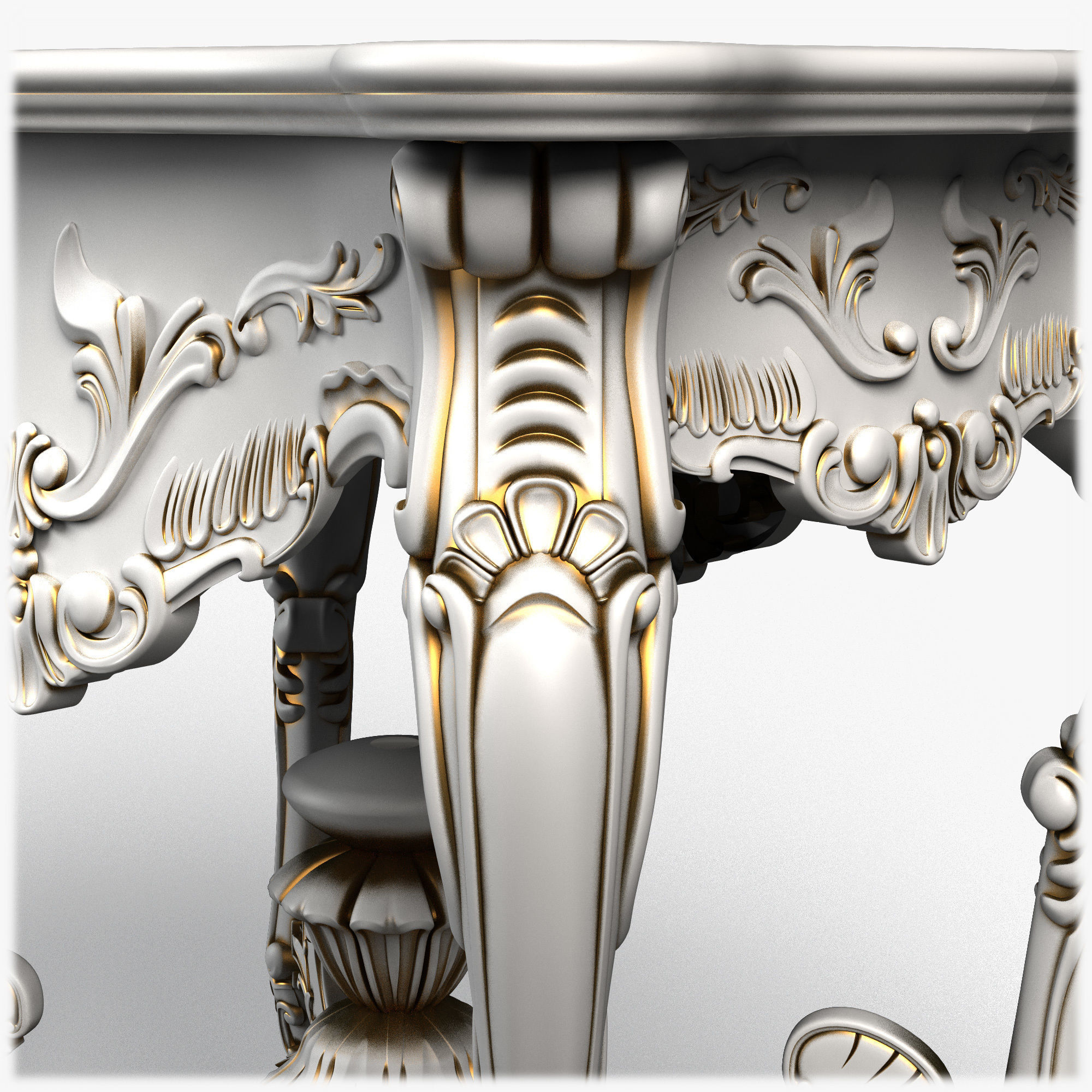 Table0036 ornate side table 3D model_6