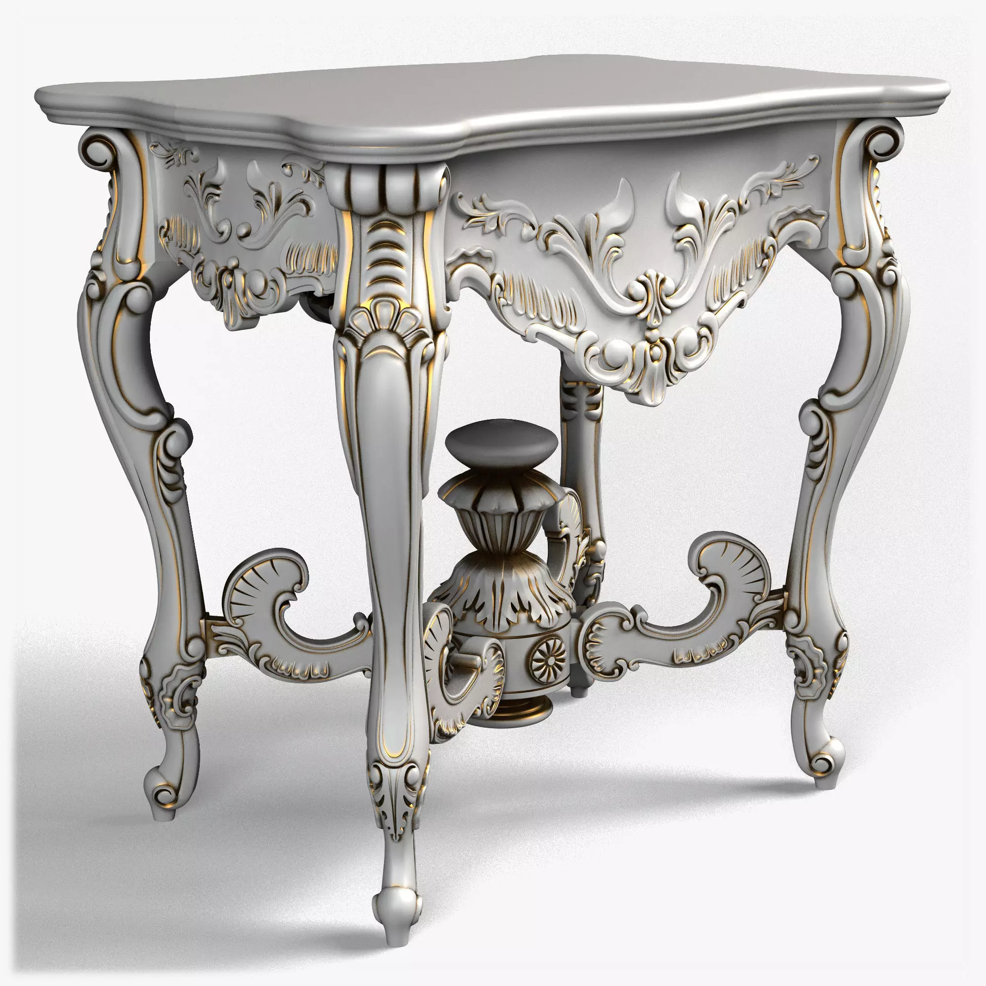 Table0036 ornate side table 3D model_0