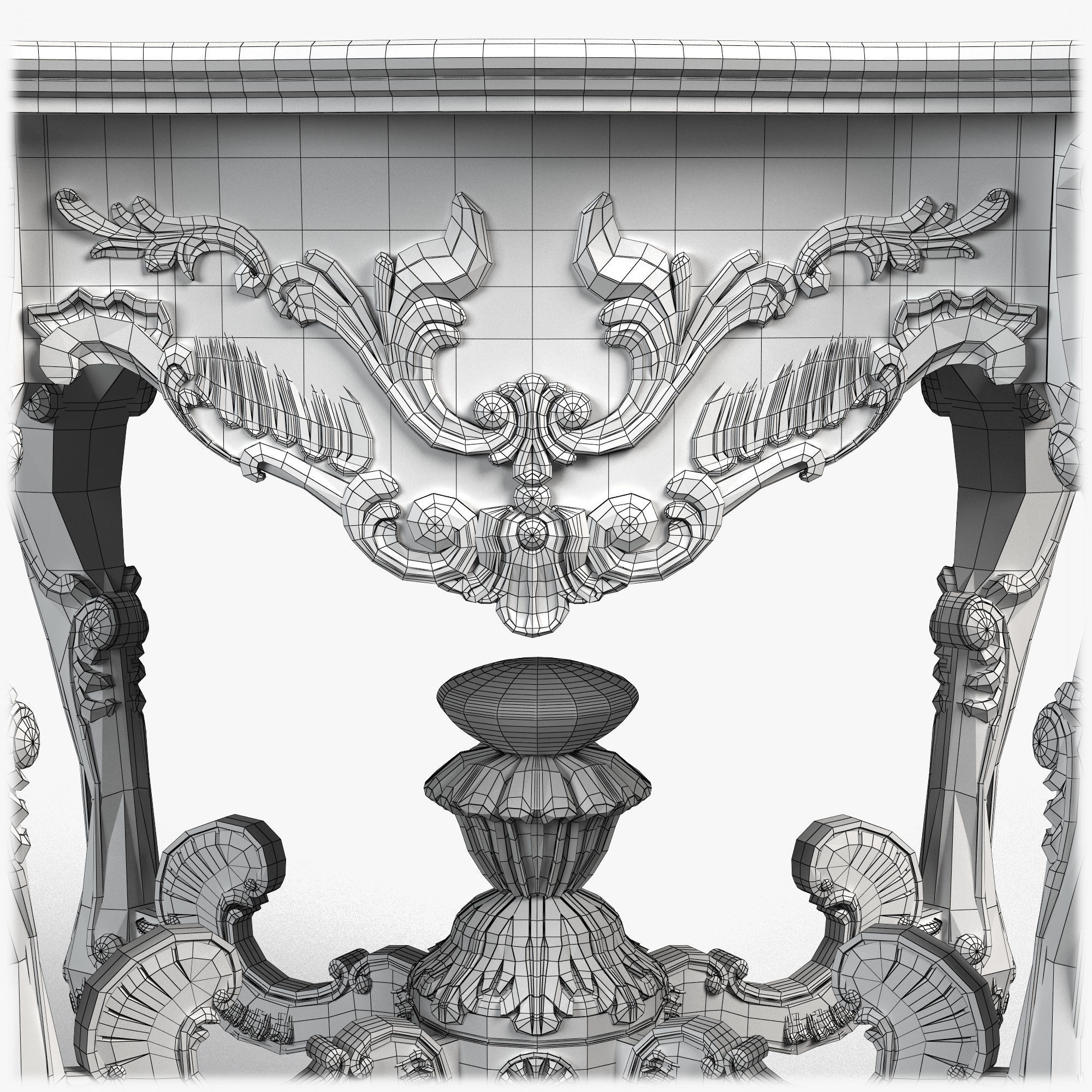 Table0036 ornate side table 3D model_17