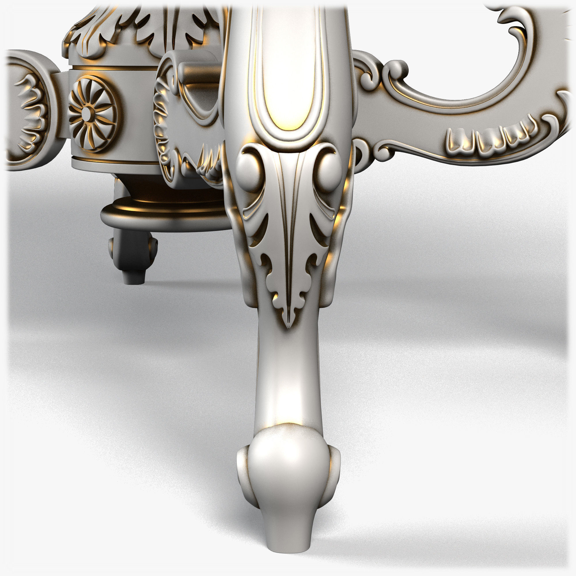 Table0036 ornate side table 3D model_7
