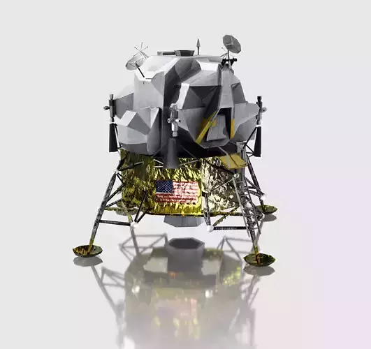 Apollo Landing Module - Apollo 11  Low-poly 3D model