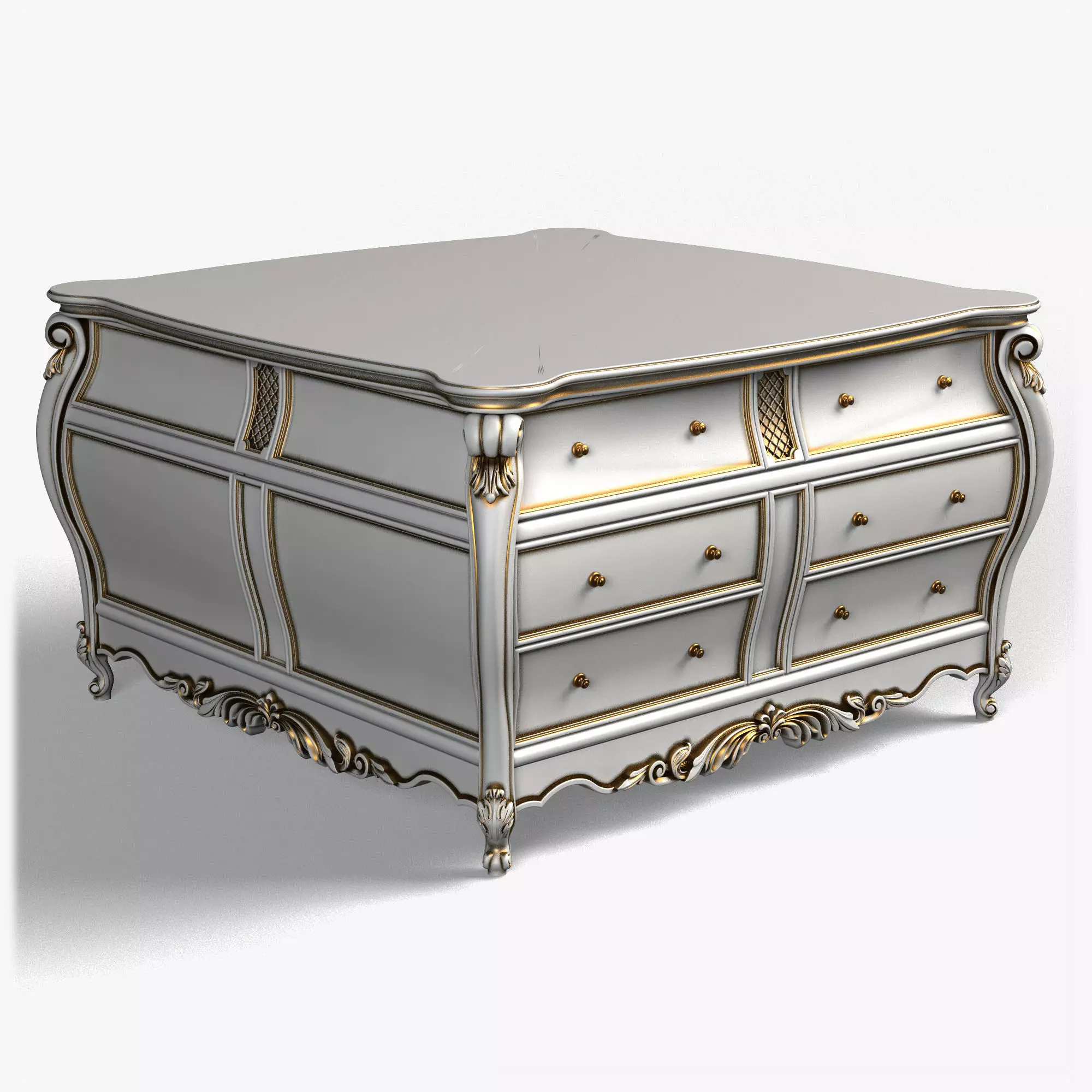 Table0048 ornate chest of drawers 3D model_0