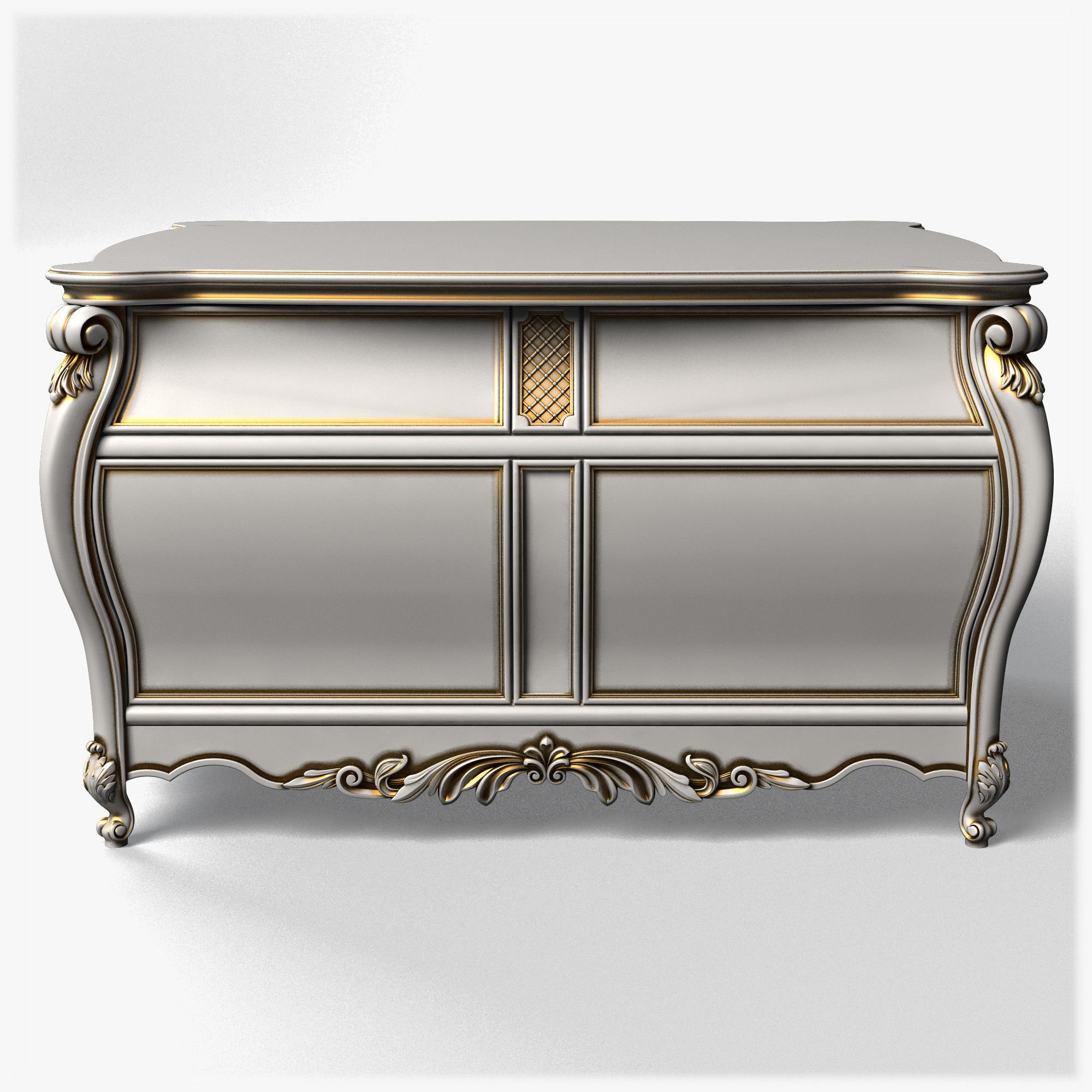Table0048 ornate chest of drawers 3D model_3