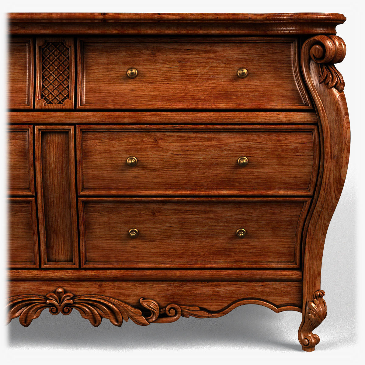 Table0048 ornate chest of drawers 3D model_13
