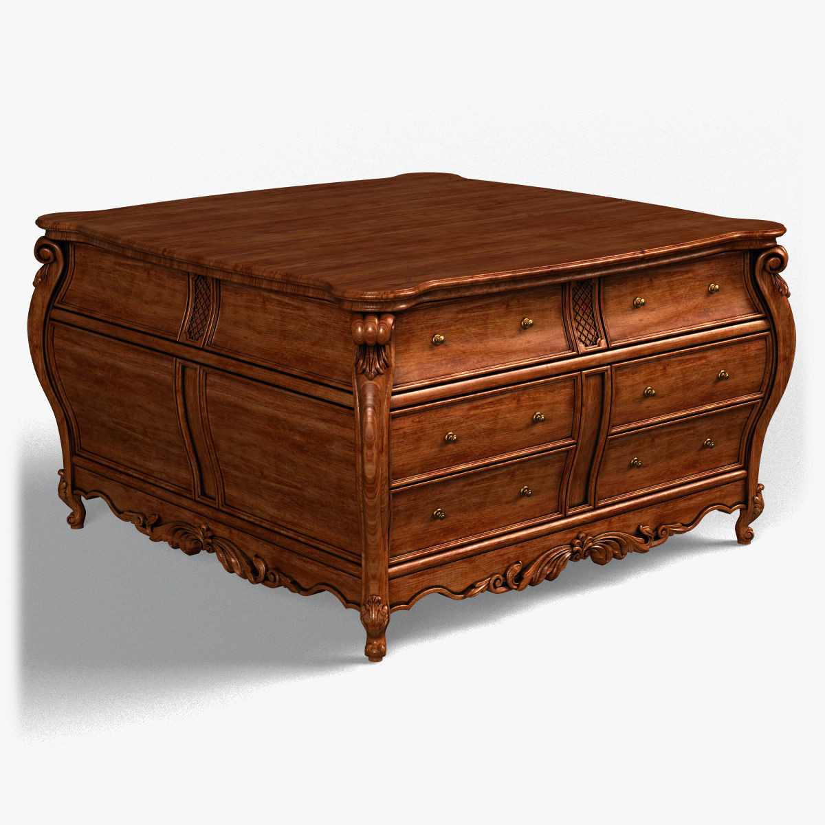 Table0048 ornate chest of drawers 3D model_8