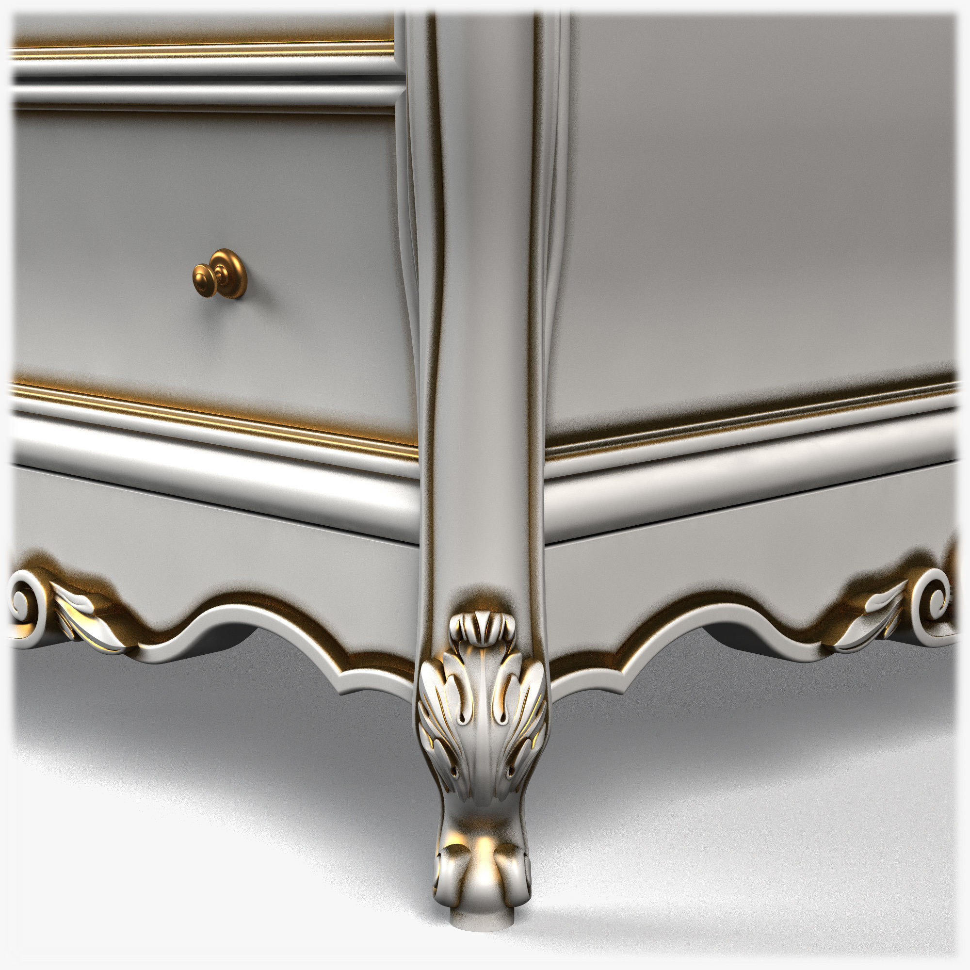 Table0048 ornate chest of drawers 3D model_7