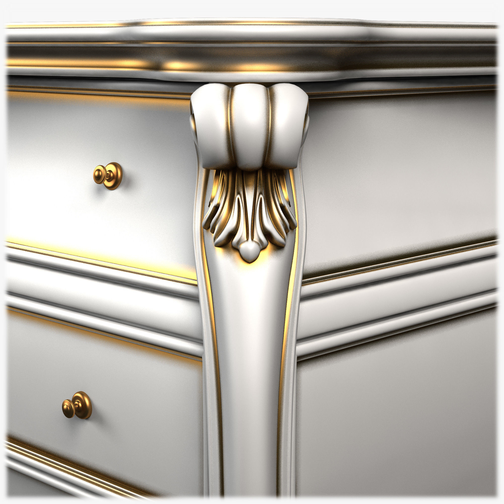 Table0048 ornate chest of drawers 3D model_6