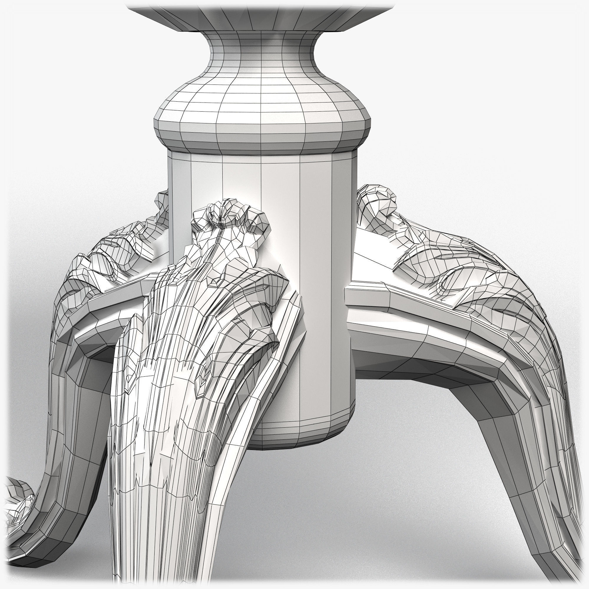 Table0050 ornate table with gold base 3D model_19