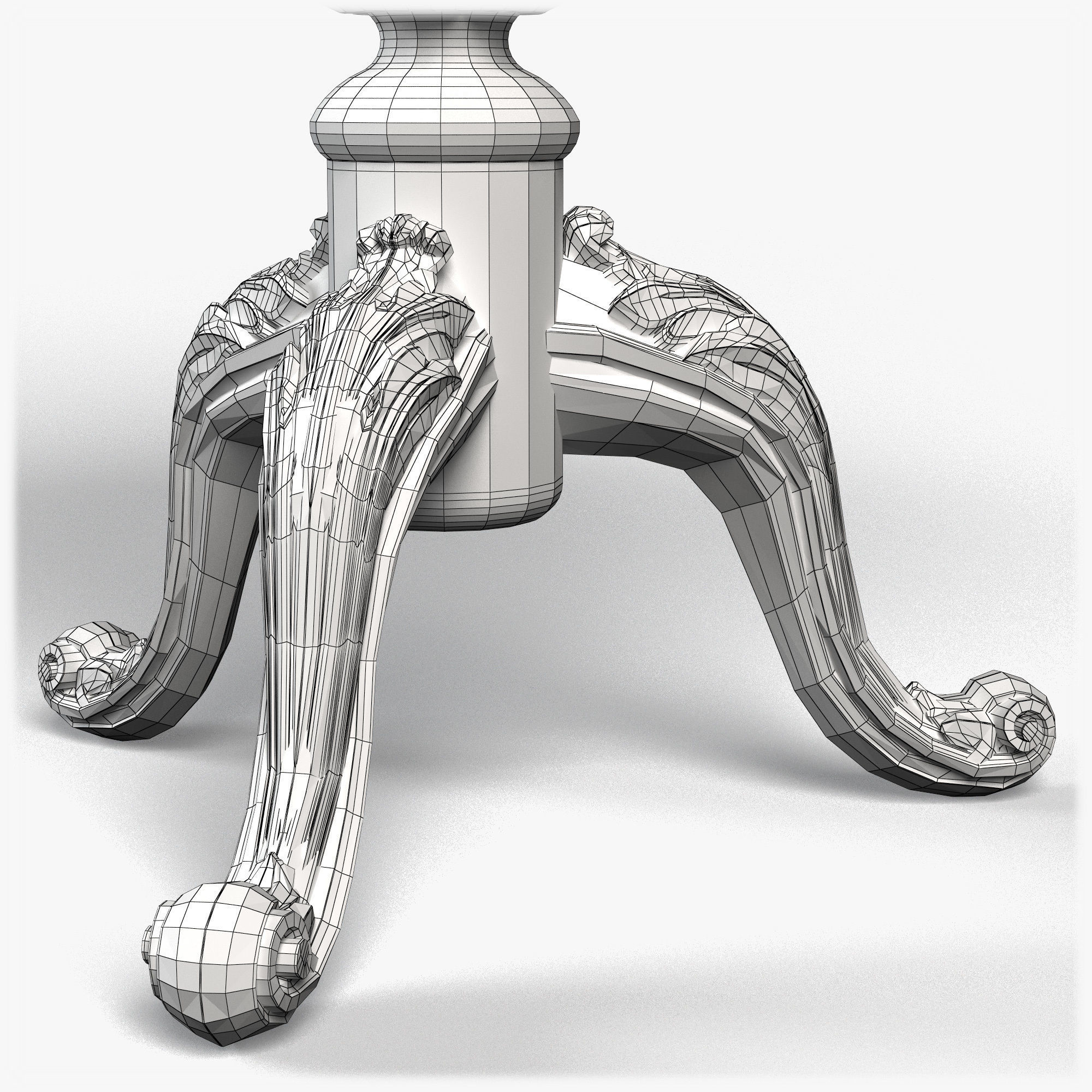 Table0050 ornate table with gold base 3D model_18