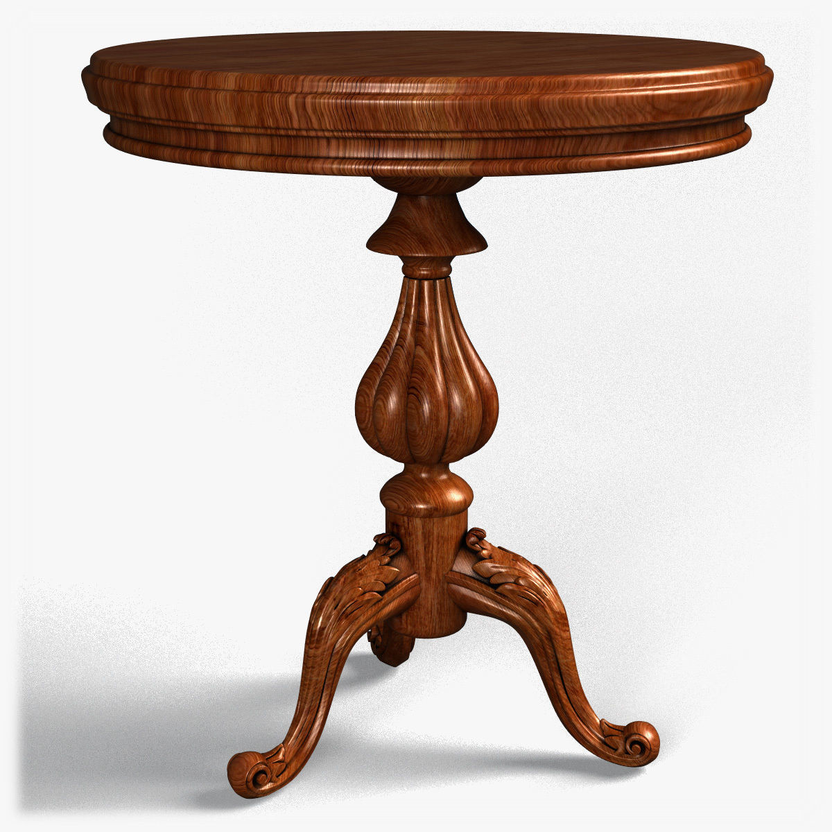 Table0050 ornate table with gold base 3D model_8
