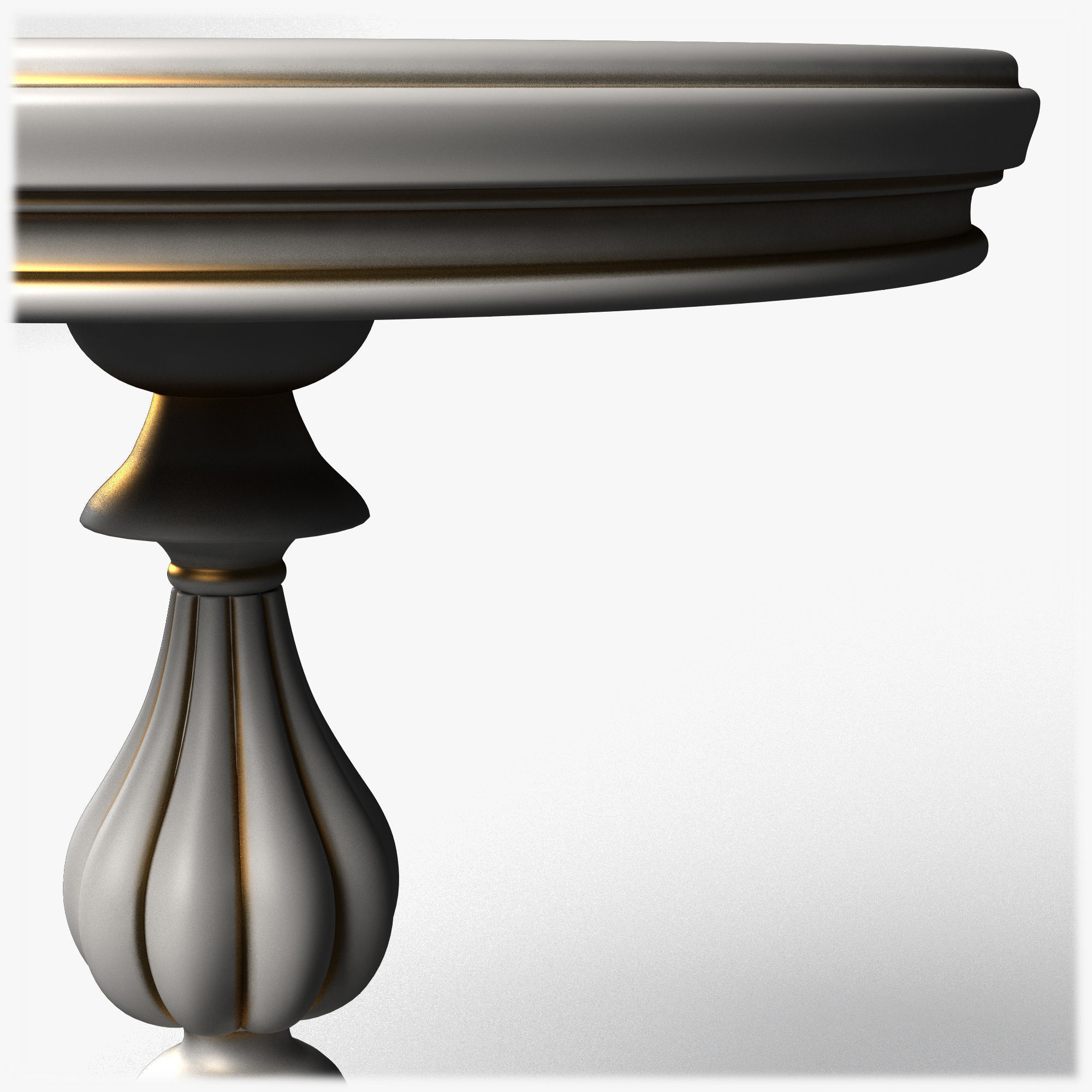 Table0050 ornate table with gold base 3D model_3