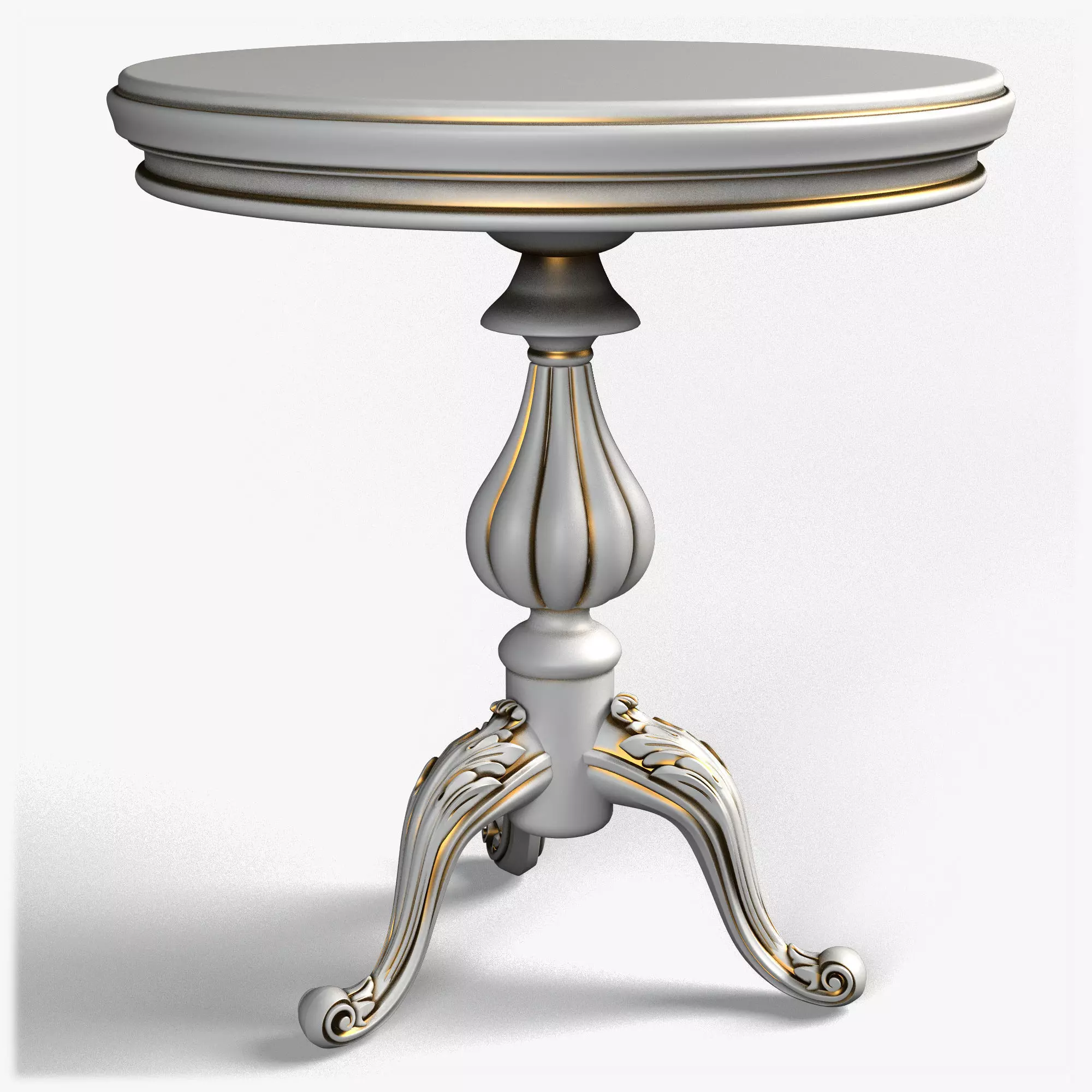 Table0050 ornate table with gold base 3D model_0