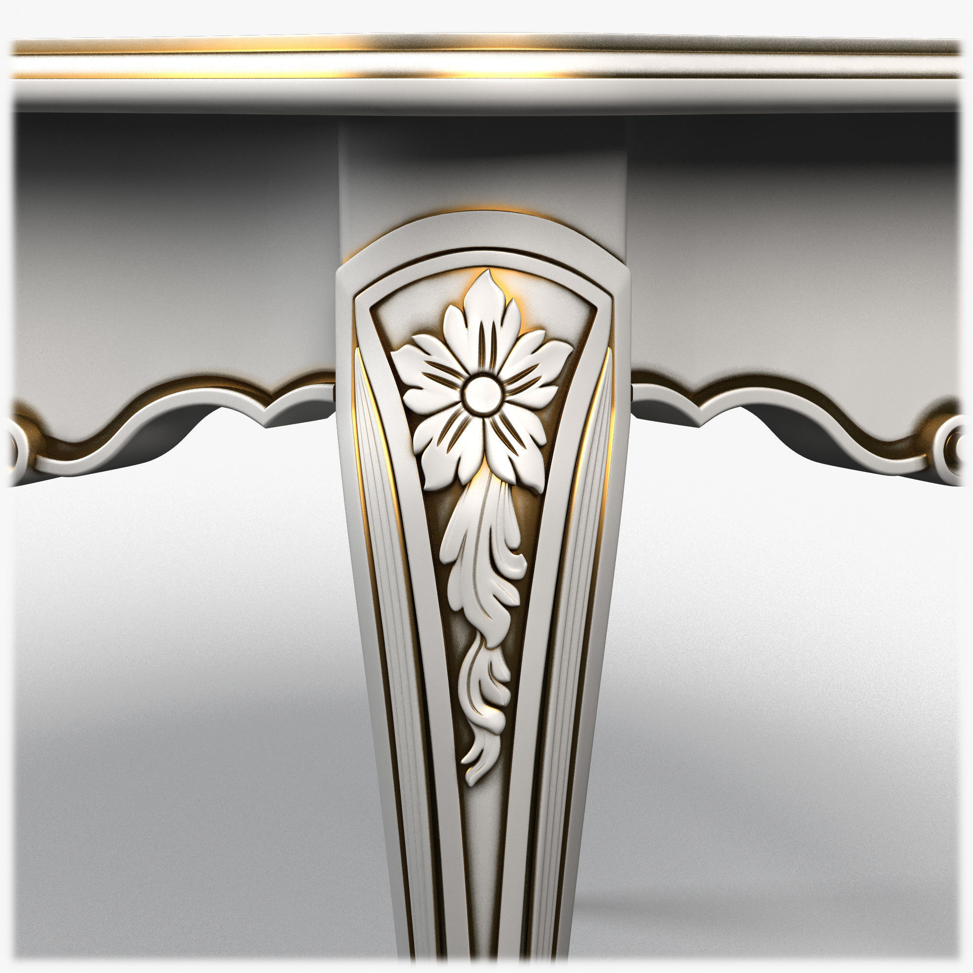 Table0051 octagonal coffee table 3D model_6