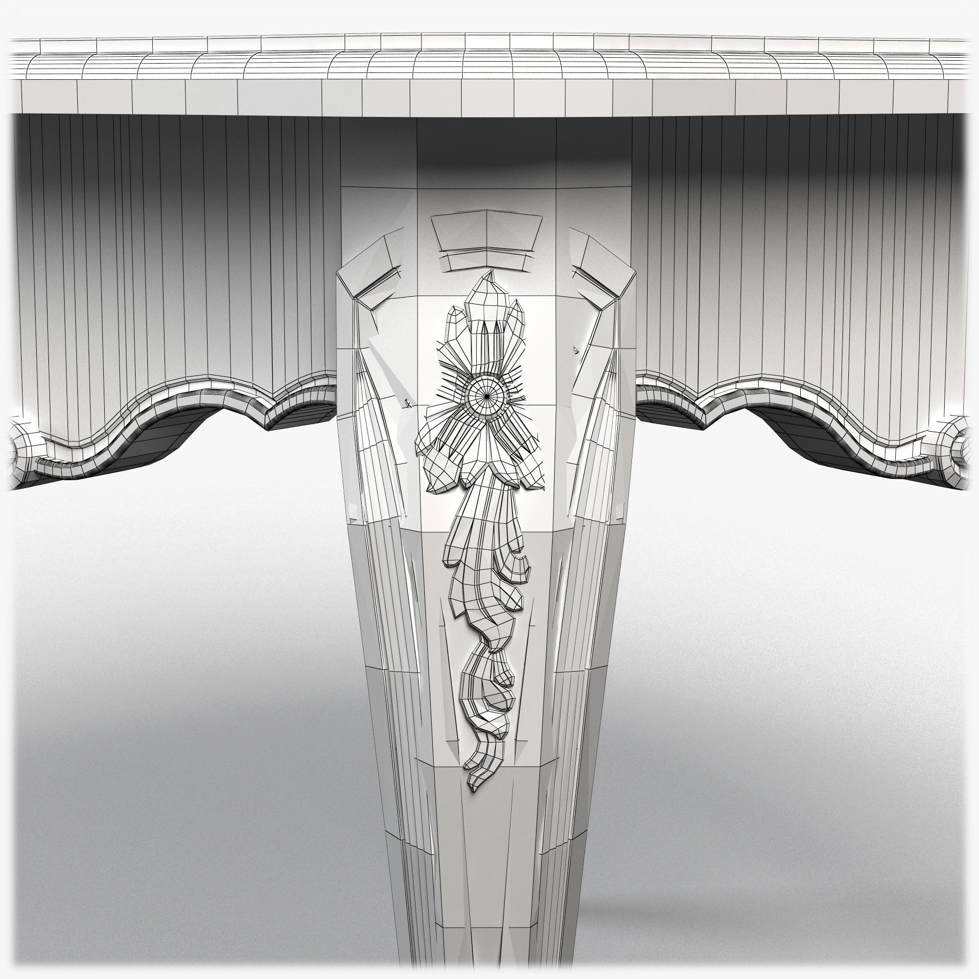 Table0051 octagonal coffee table 3D model_18