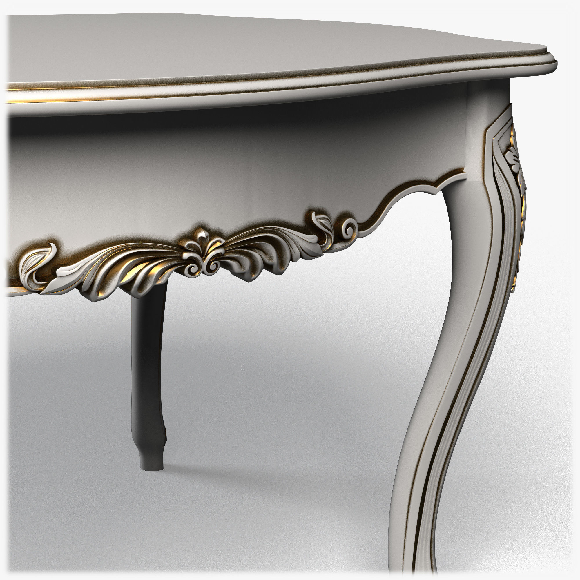 Table0051 octagonal coffee table 3D model_4