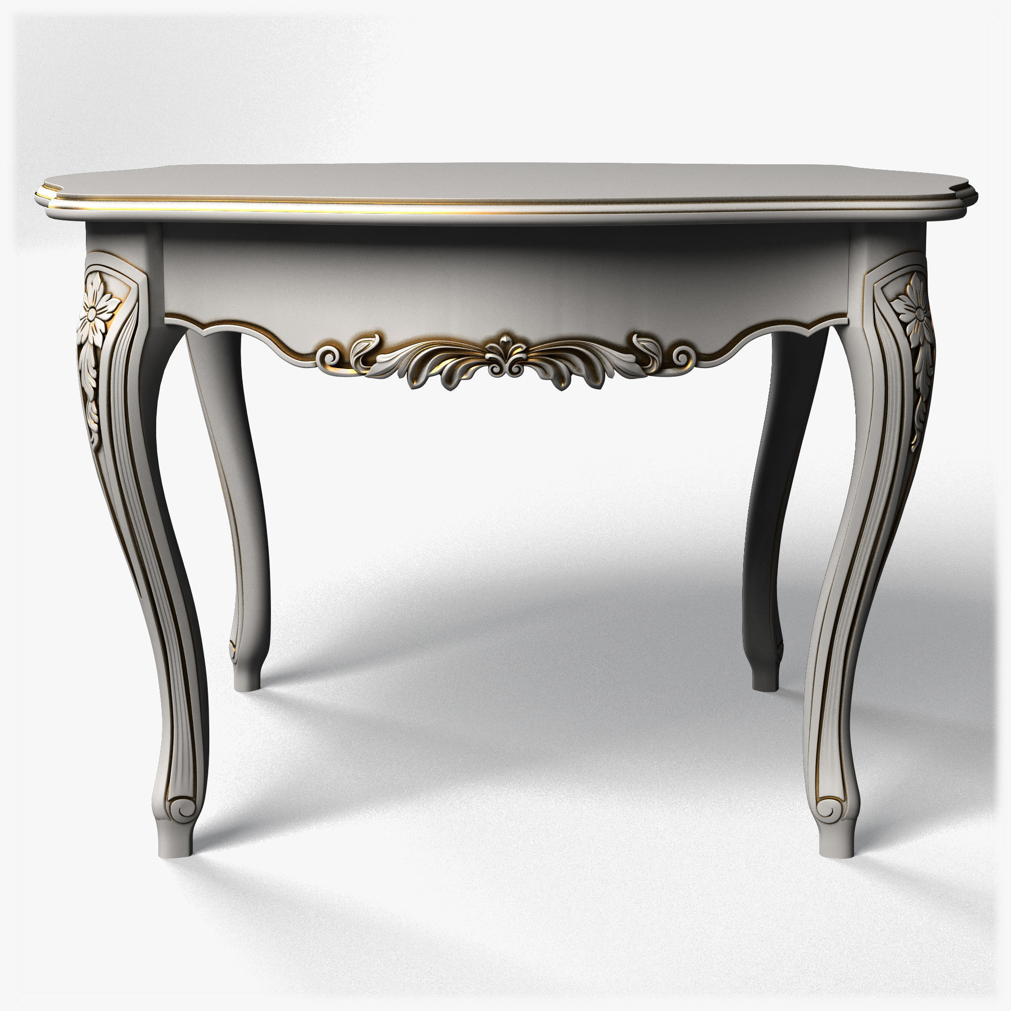 Table0051 octagonal coffee table 3D model_3