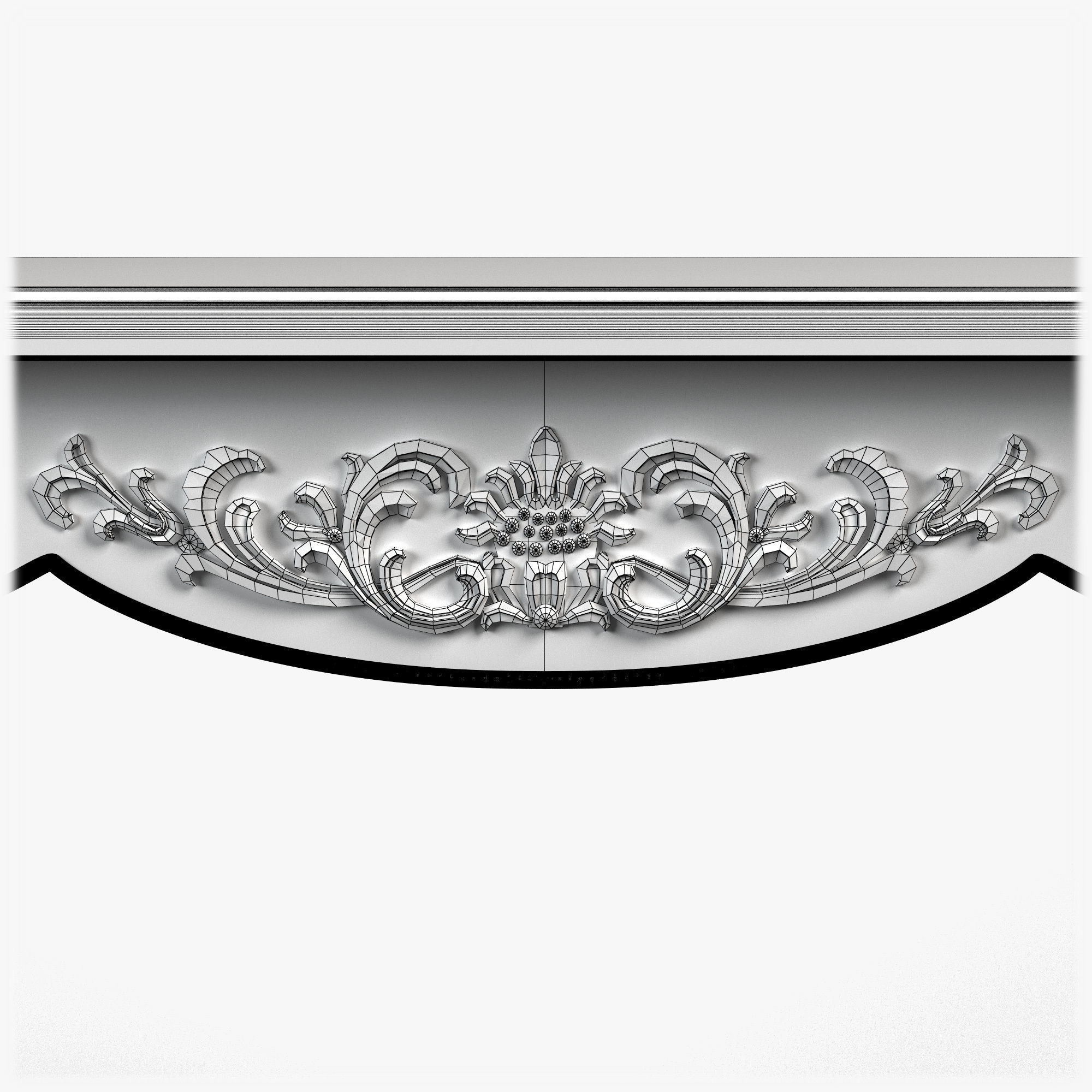 Table0052 rectangular mirror hanging on wall 3D model_17