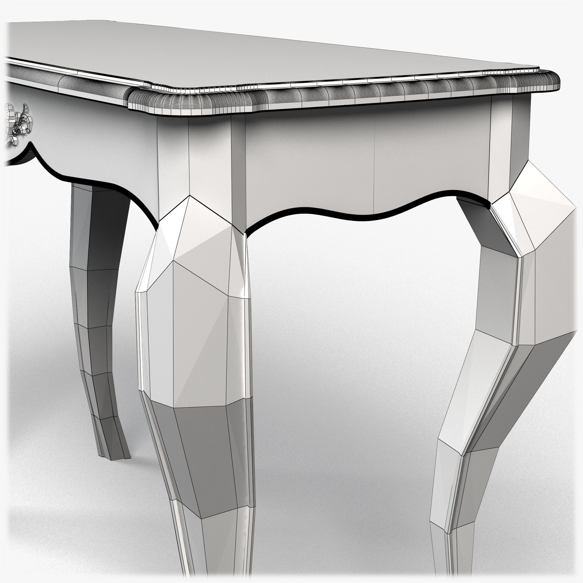 Table0052 rectangular mirror hanging on wall 3D model_16