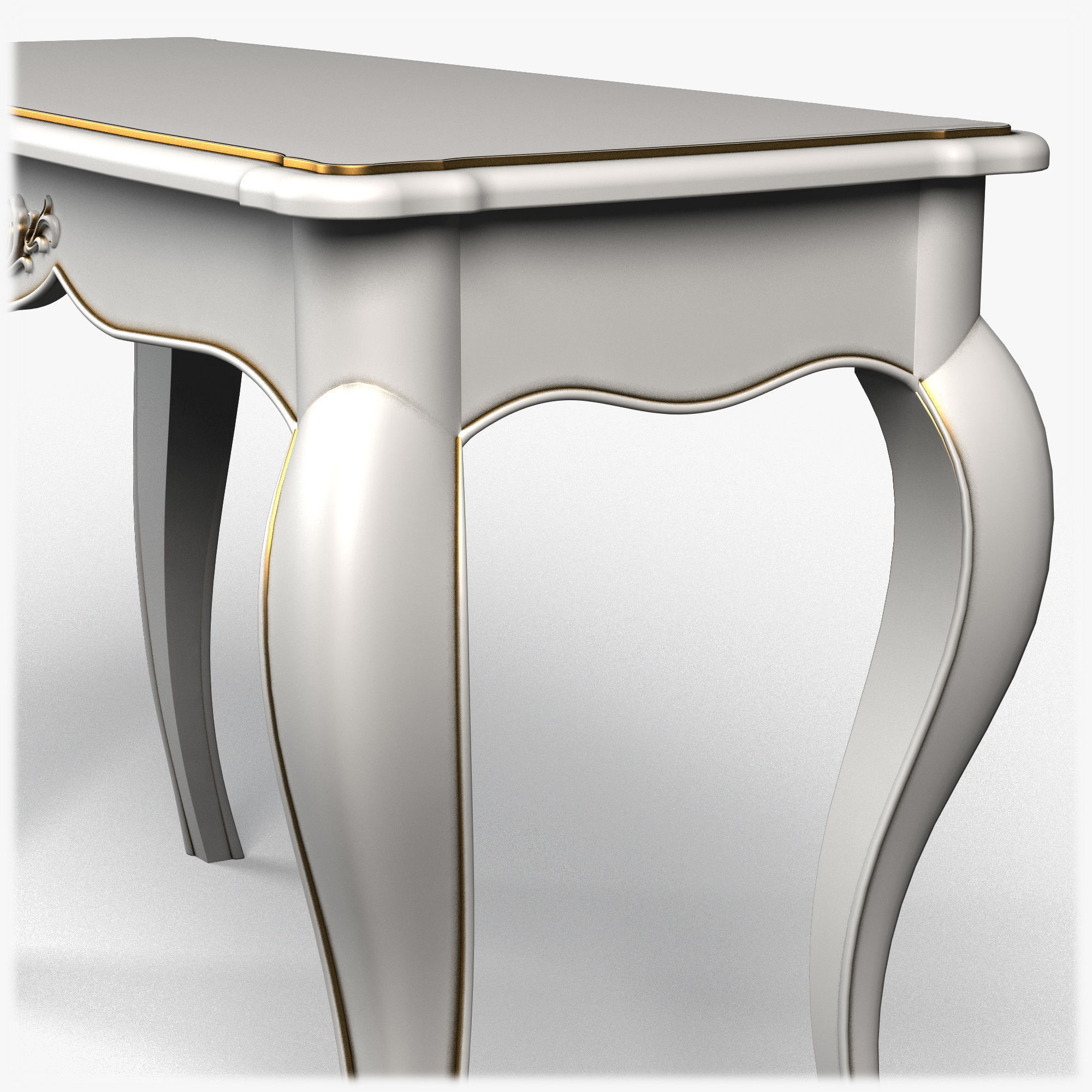 Table0052 rectangular mirror hanging on wall 3D model_4