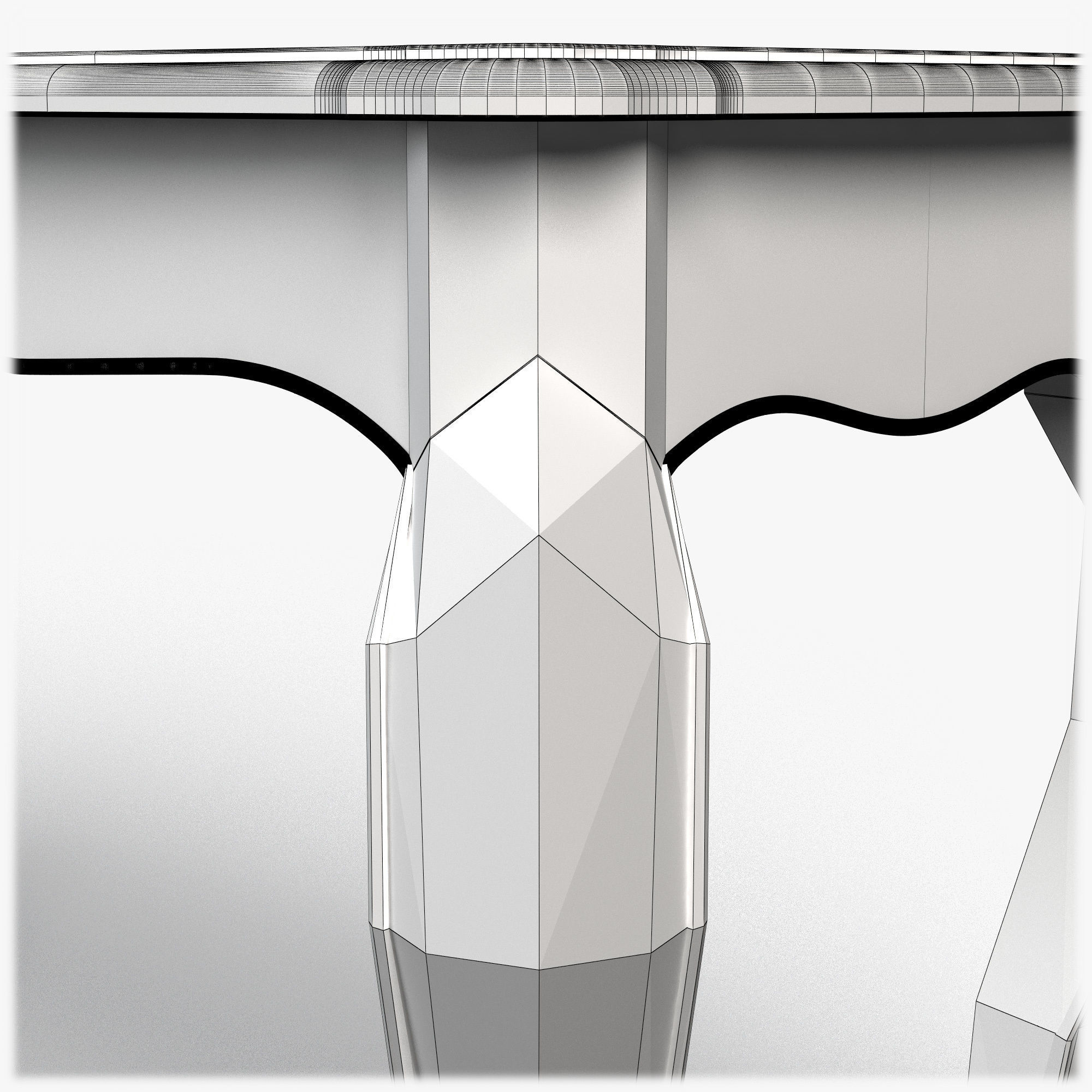 Table0052 rectangular mirror hanging on wall 3D model_18