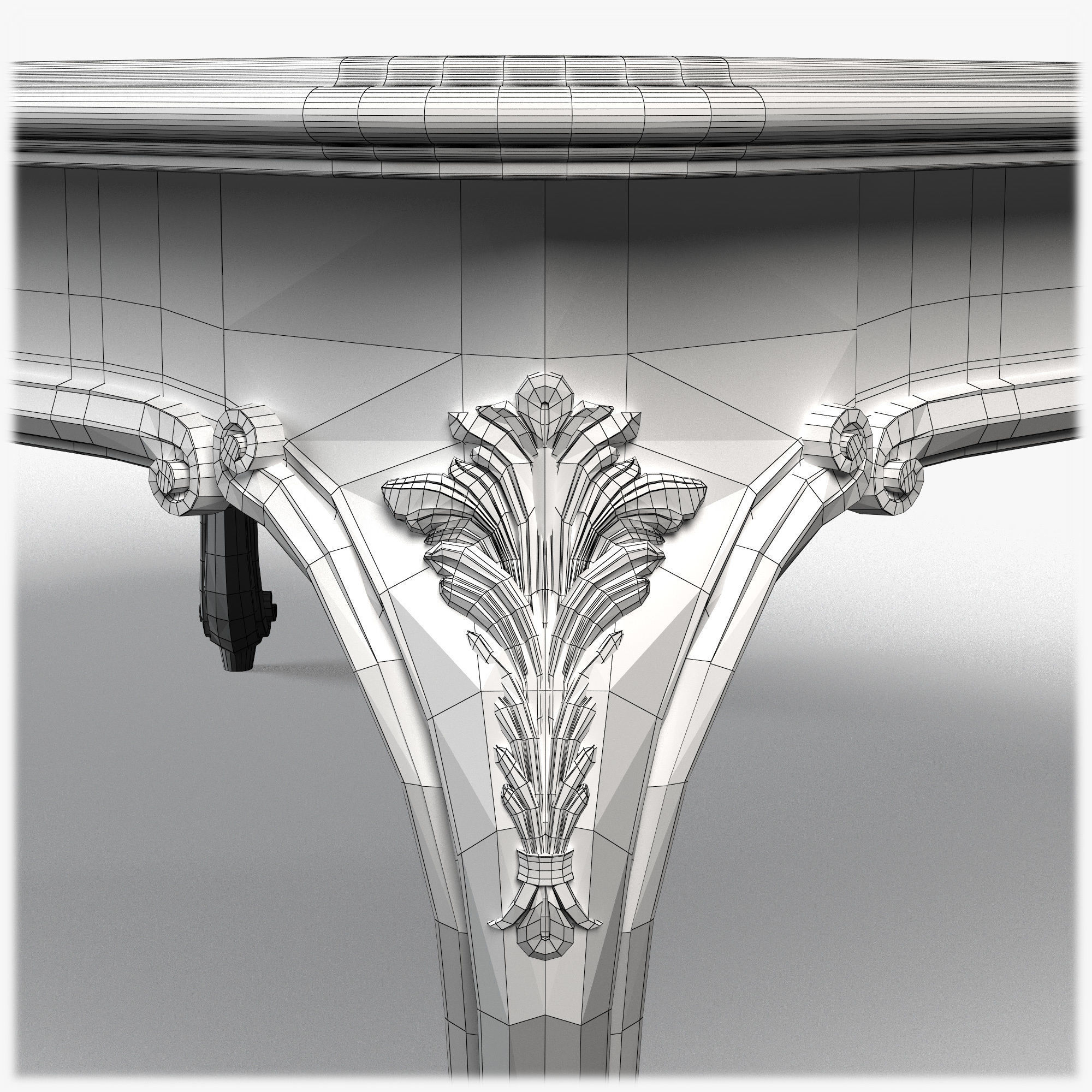 Table0057 ornate coffee table 3D model_18