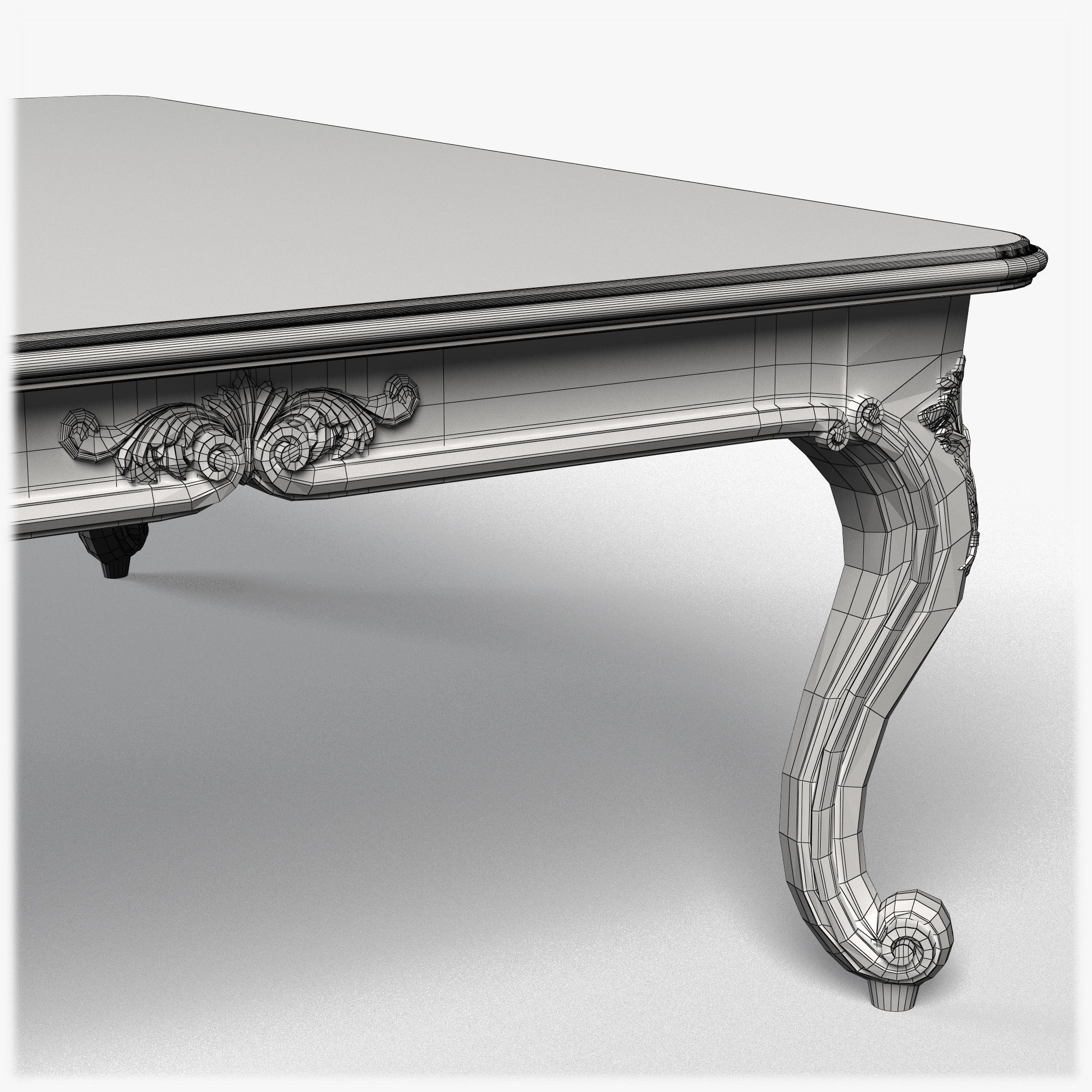 Table0057 ornate coffee table 3D model_16