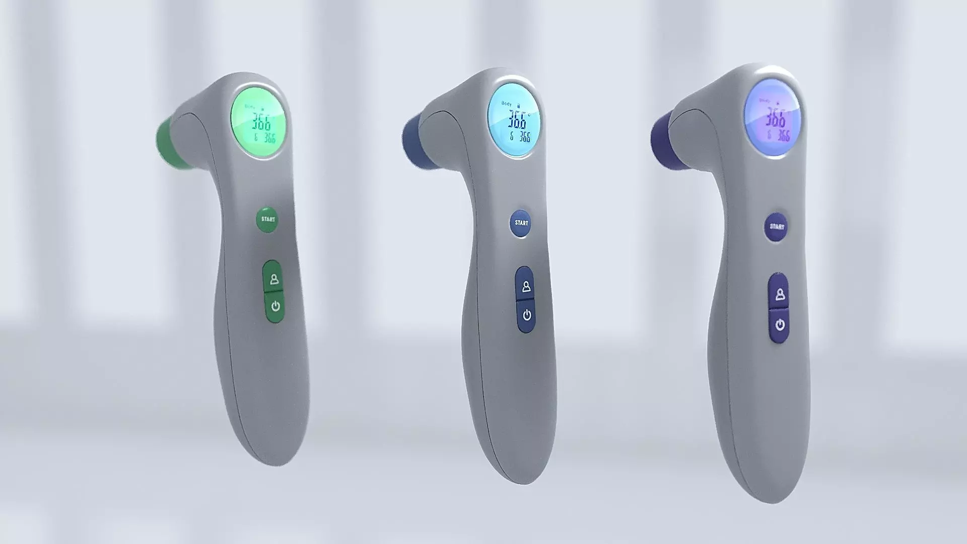 Infrared Modern thermometer 3D model_0